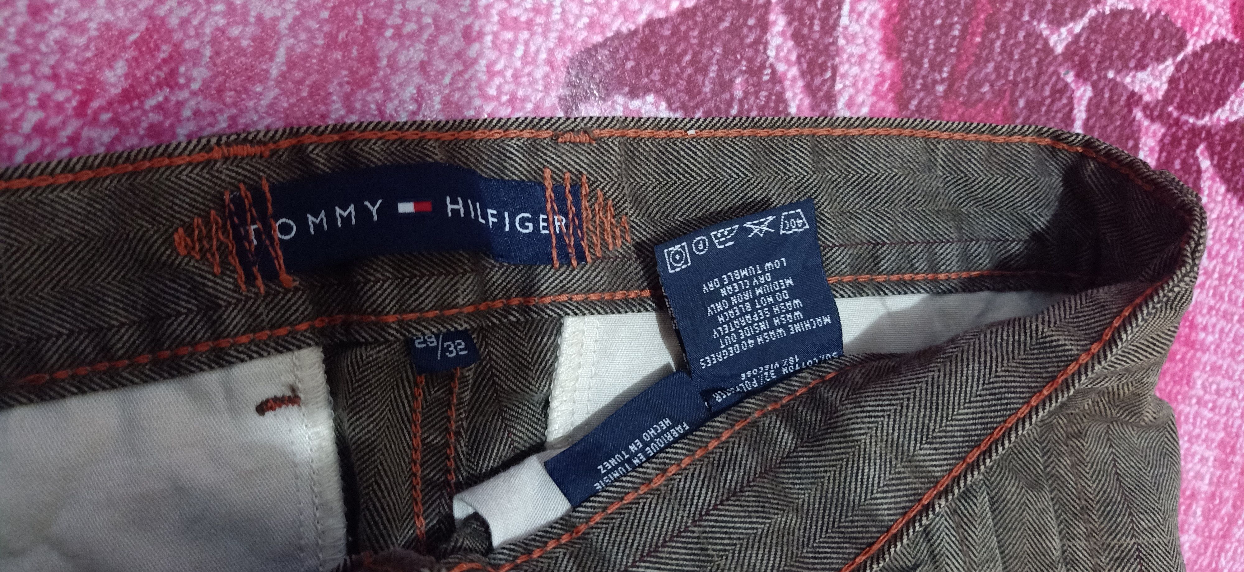 Designer × Tommy Hilfiger 💥90s Tommy Hilfiger Stripe Trousers Flared Pants Size US 29 - 8 Thumbnail