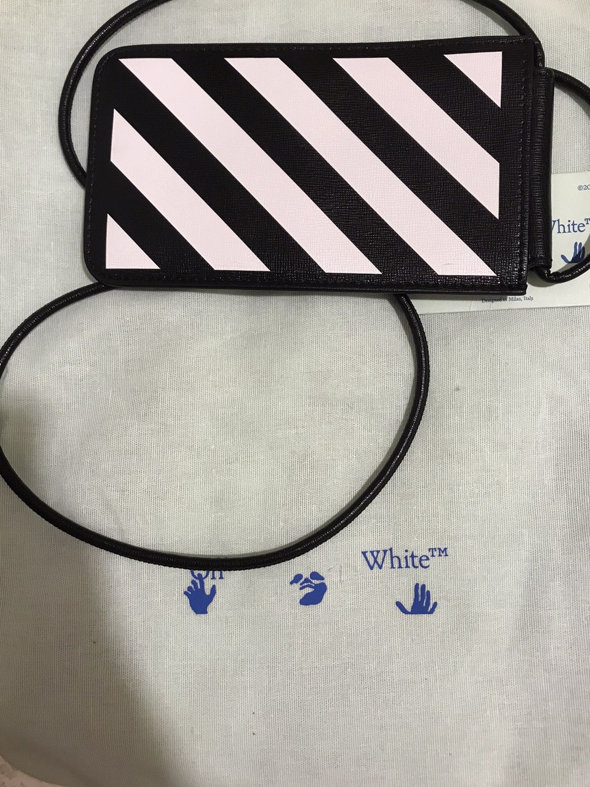 Off-White Off-White c/o Virgil Abloh Neck Diag Saffiano Pouch Bag Size ONE SIZE - 6 Thumbnail