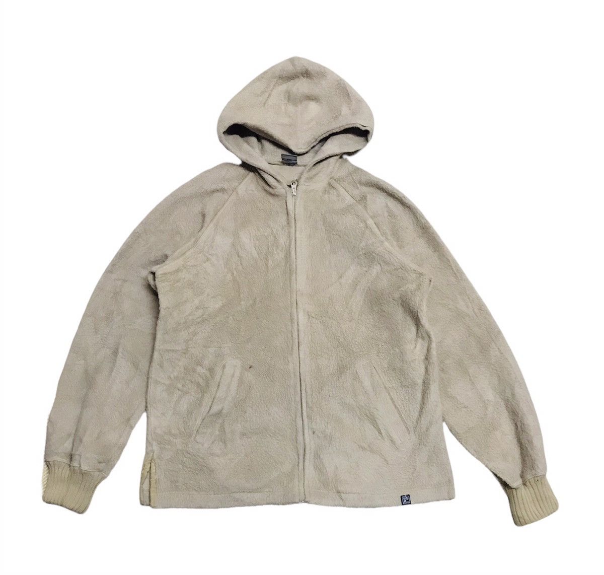 image of Mohair Ppfm Full Zipper Hoodie Jacket in Soft Brown, Men's (Size Medium)