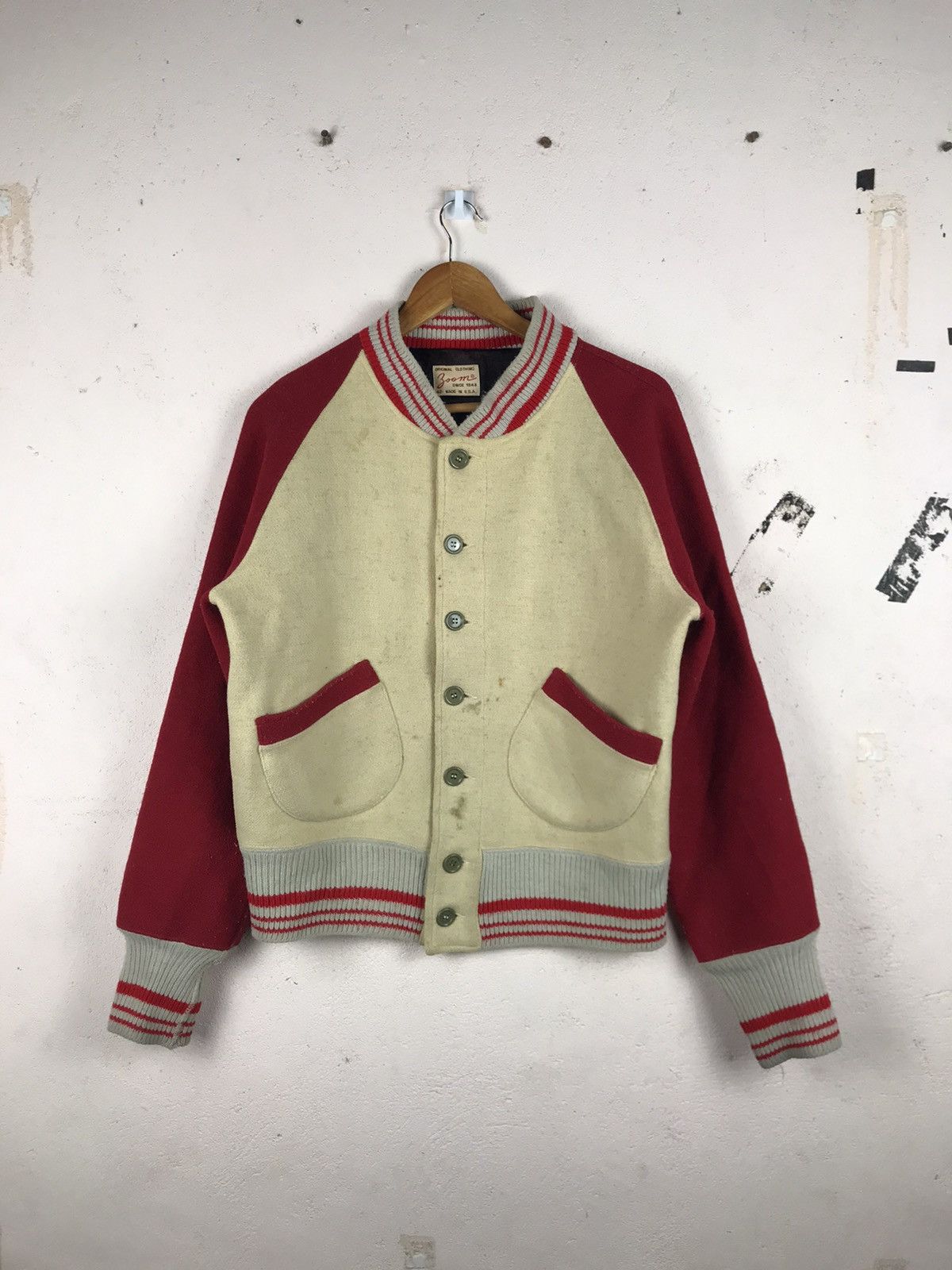Vintage Diamond Bar 1948 varsity full button jacket Size US M / EU 48-50 / 2 - 1 Thumbnail