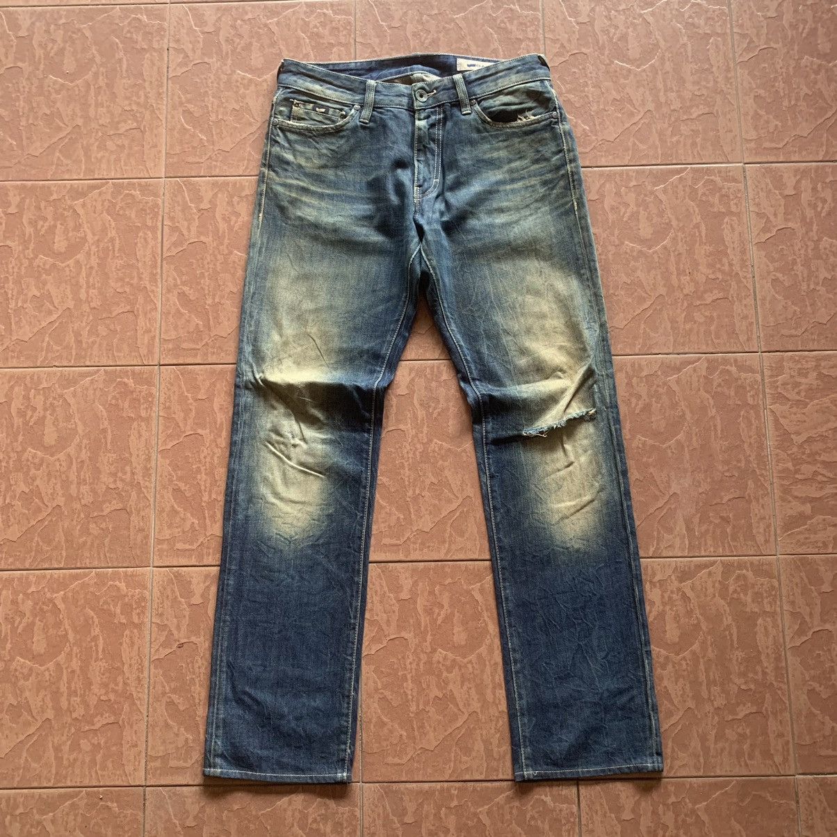 GAS × Japanese Brand × Vintage VINTAGE GAS MODEL NORTON 30x32 JEANS MUDWASH DENIM PANTS Size US 30 / EU 46 - 1 Thumbnail
