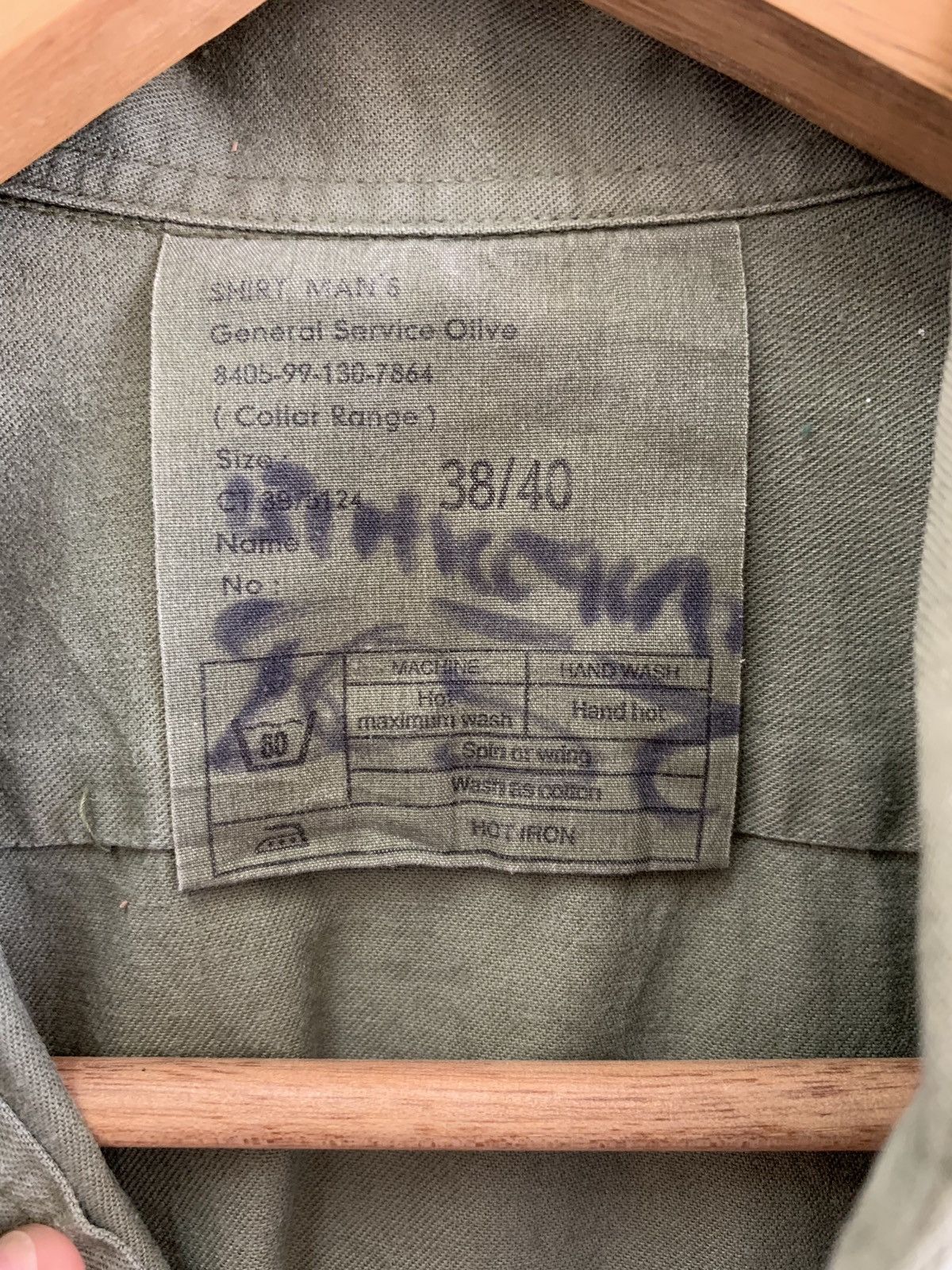 Other Authentic 80s Olive Green Vintage Army Shirts Size US S / EU 44-46 / 1 - 6 Thumbnail