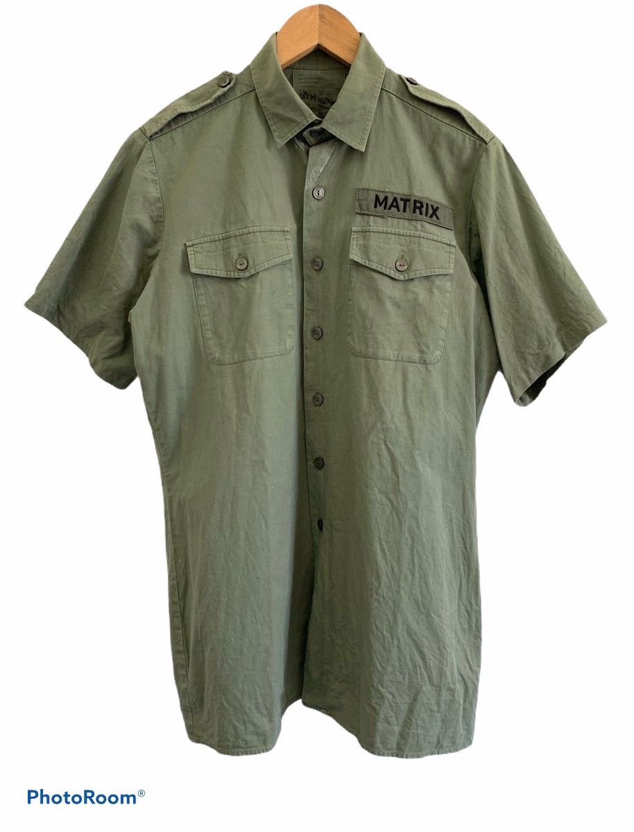 Other Authentic 80s Olive Green Vintage Army Shirts Size US S / EU 44-46 / 1 - 1 Thumbnail