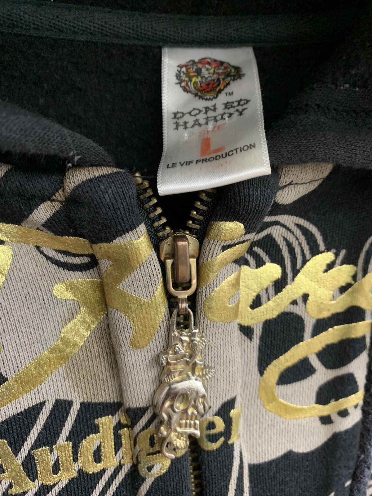 Ed Hardy × Vintage ❤️‍🔥 Ed Hardy By Christian Audigier Rhinestone Hoodie Size US S / EU 44-46 / 1 - 4 Thumbnail
