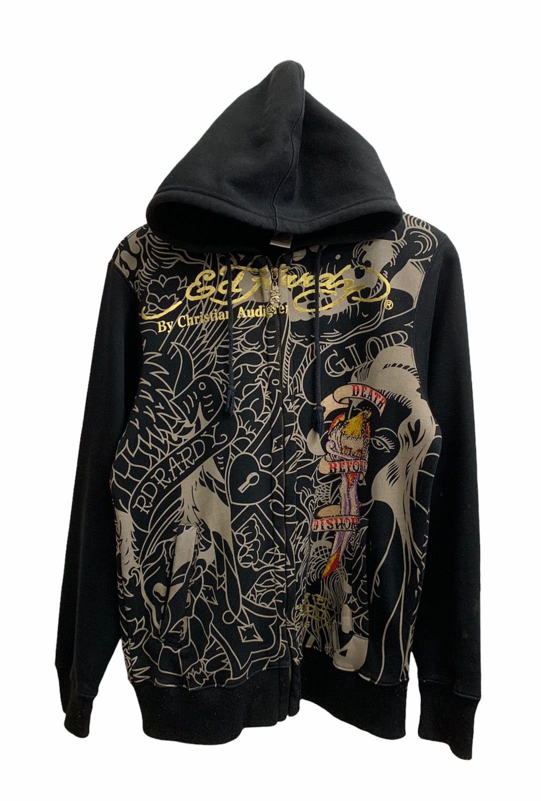 Ed Hardy × Vintage ❤️‍🔥 Ed Hardy By Christian Audigier Rhinestone Hoodie Size US S / EU 44-46 / 1 - 2 Thumbnail