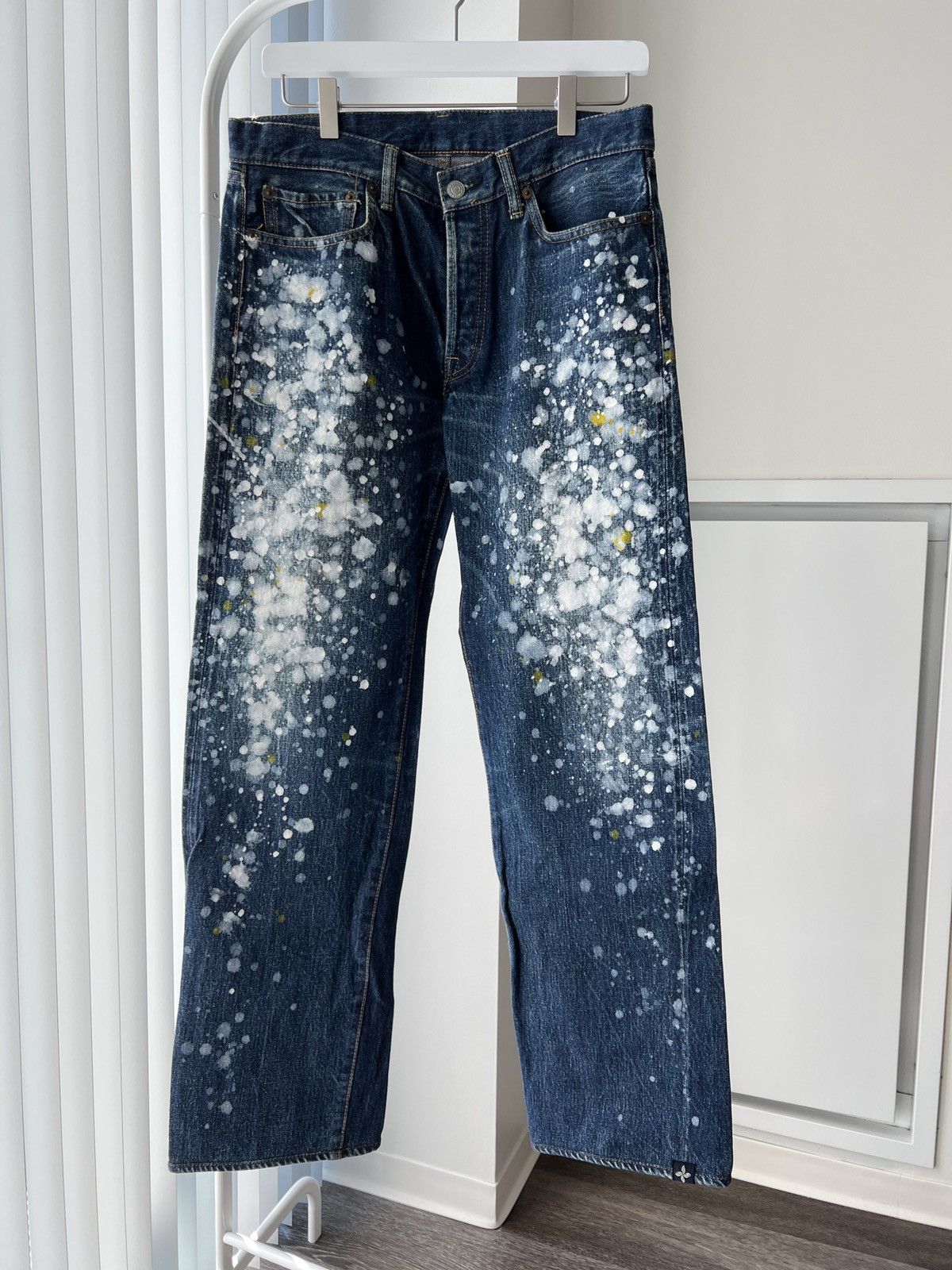 AW 09 Yohji Yamamoto Paint Splattered Denim Spotted Horse