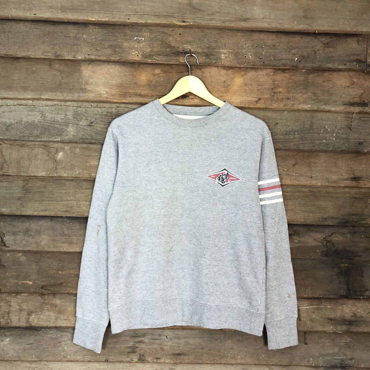 Japanese Brand Bear Surf Boards Grey vintage Sweatshirt #042B Size US M / EU 48-50 / 2 - 3 Thumbnail