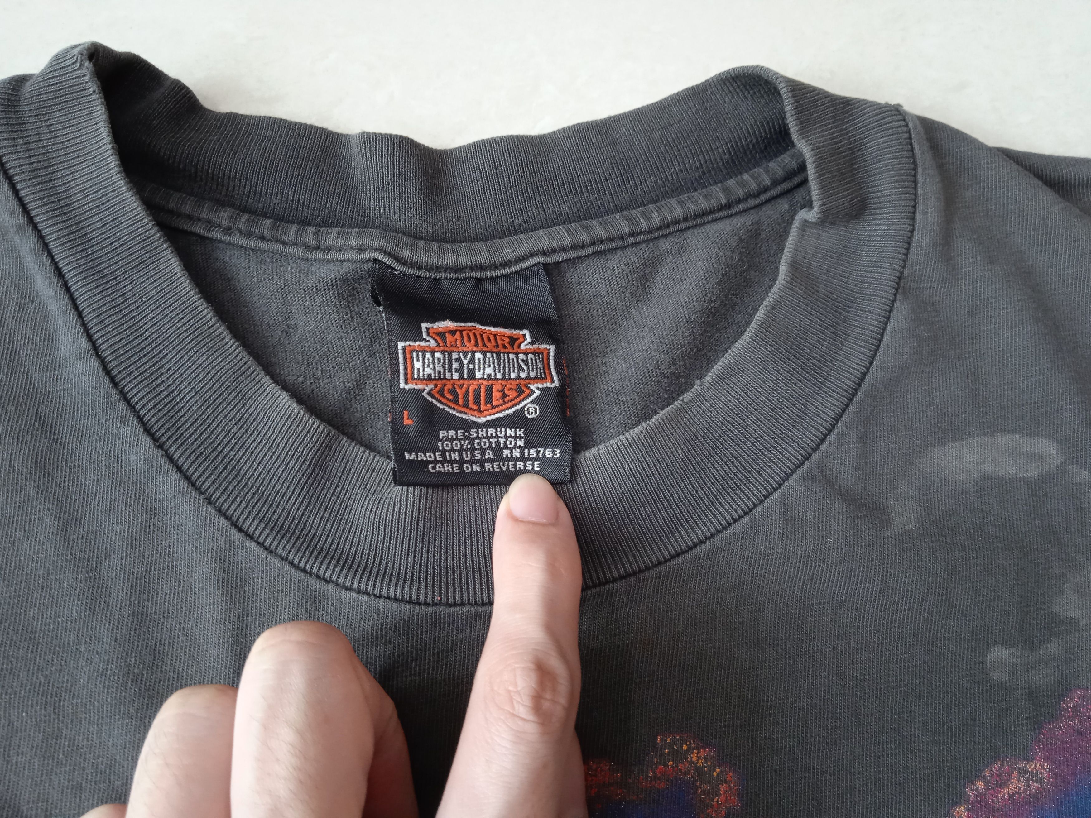 Harley Davidson Vintage 90s Harley Davidson 1999 T-Shirt Well Worn Size US L / EU 52-54 / 3 - 7 Thumbnail