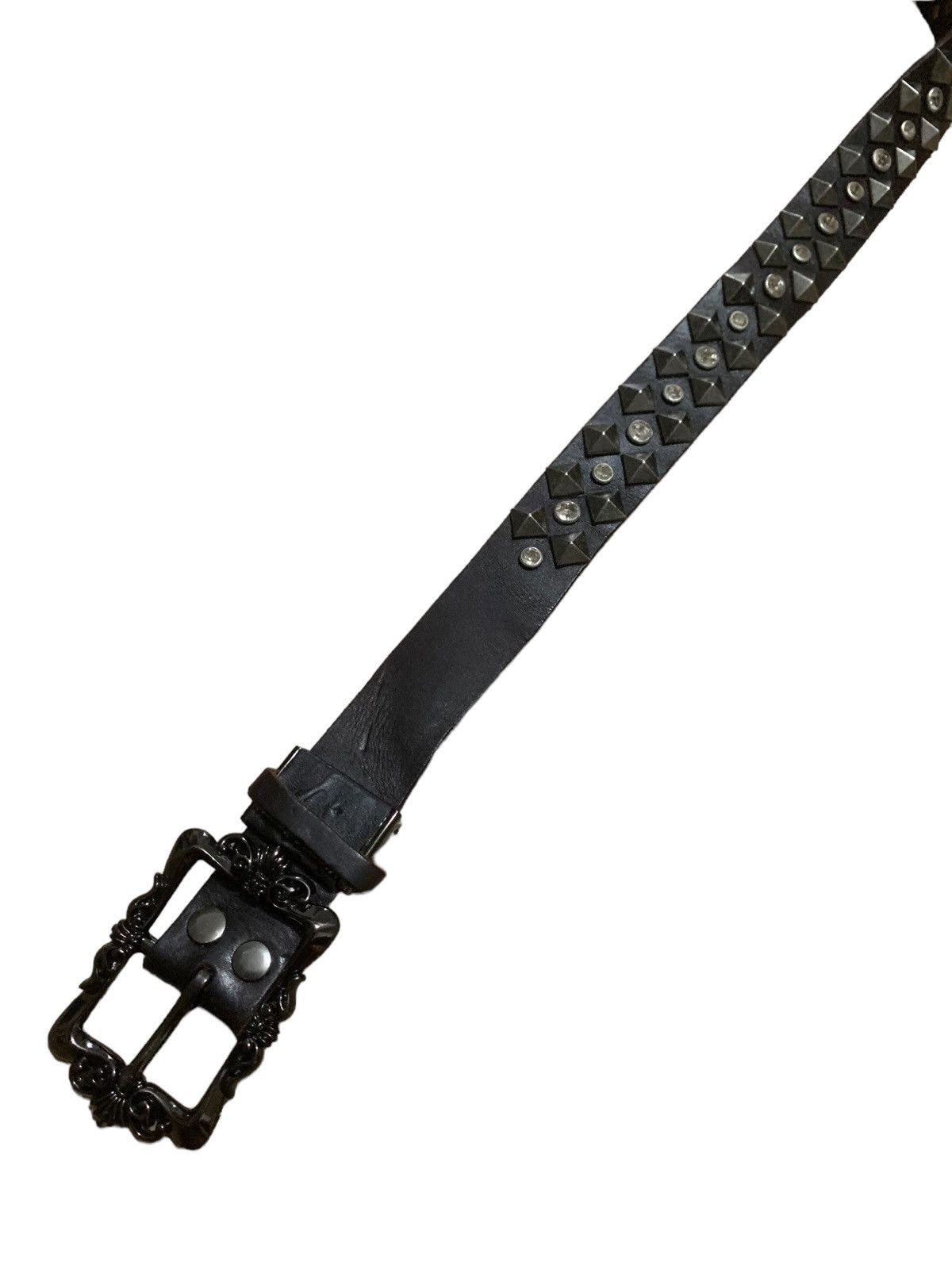 Japanese Brand 🇯🇵 Japan Crafted Swarovski Studded Leather Belt BB Simons Size ONE SIZE - 4 Thumbnail