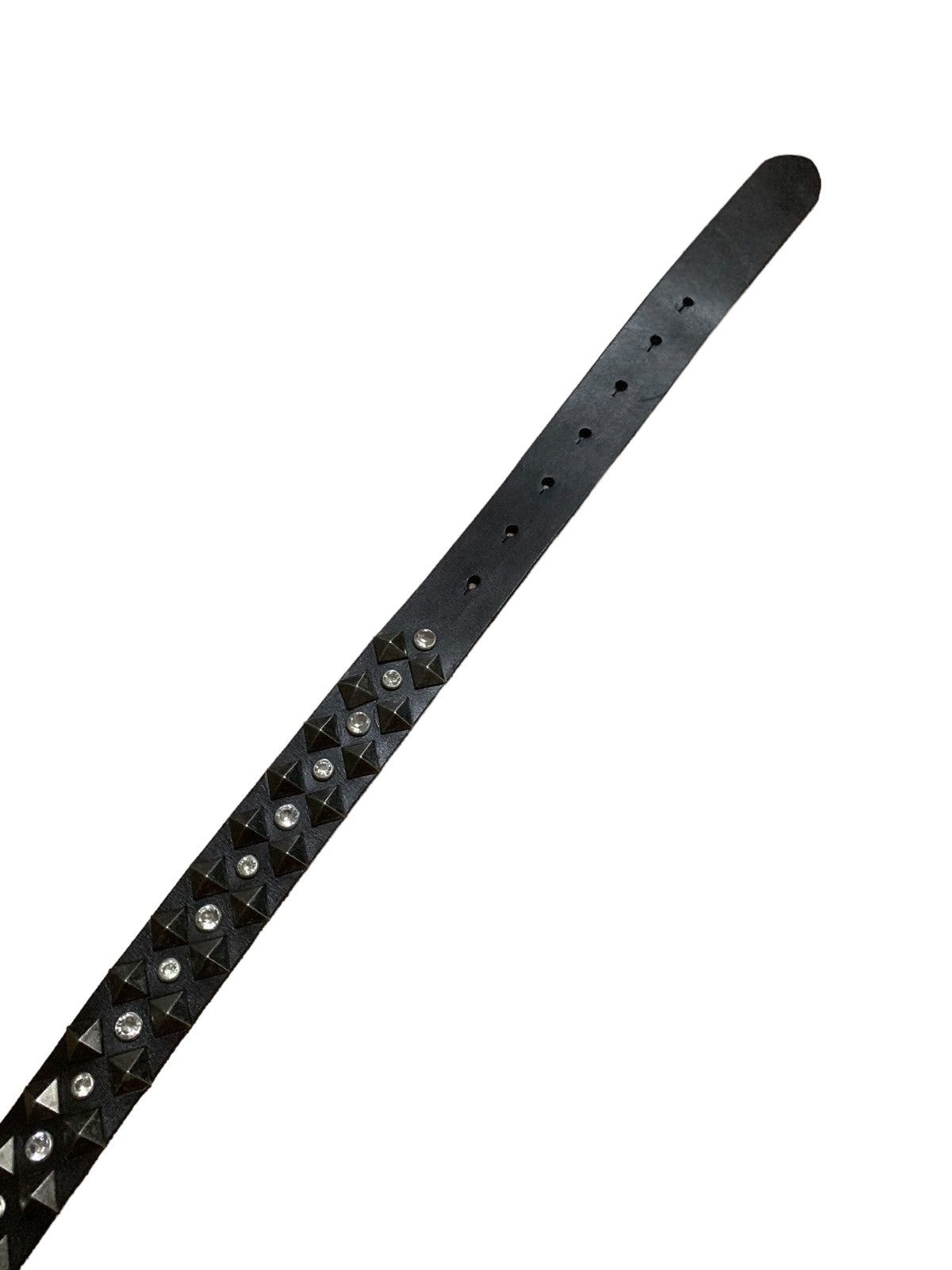 Japanese Brand 🇯🇵 Japan Crafted Swarovski Studded Leather Belt BB Simons Size ONE SIZE - 7 Thumbnail