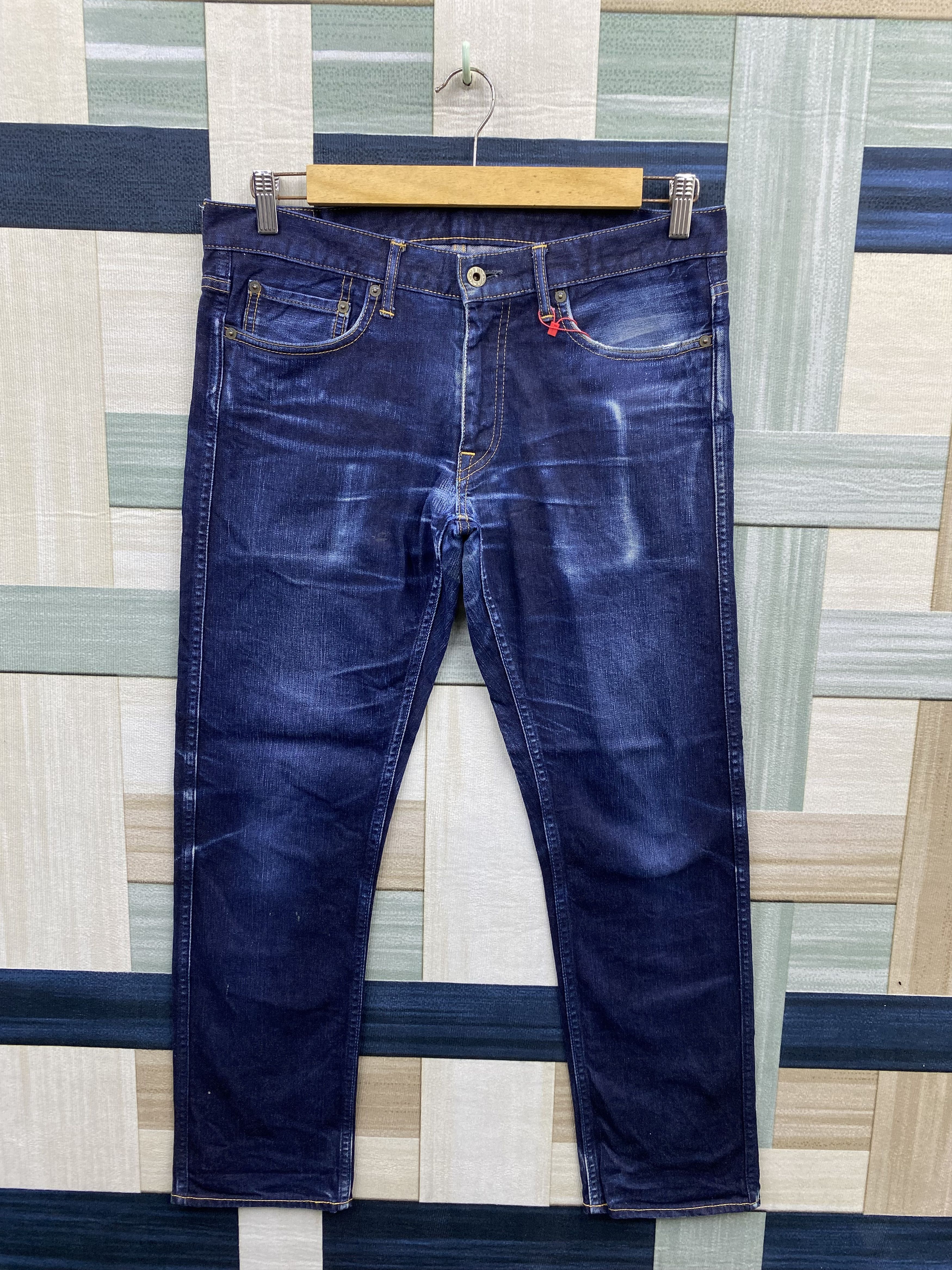 Japan Blue Jeans Japan Blue Jeans Lot. JB2100 Indigo Distress Denim Jean Size US 34 / EU 50 - 1 Thumbnail