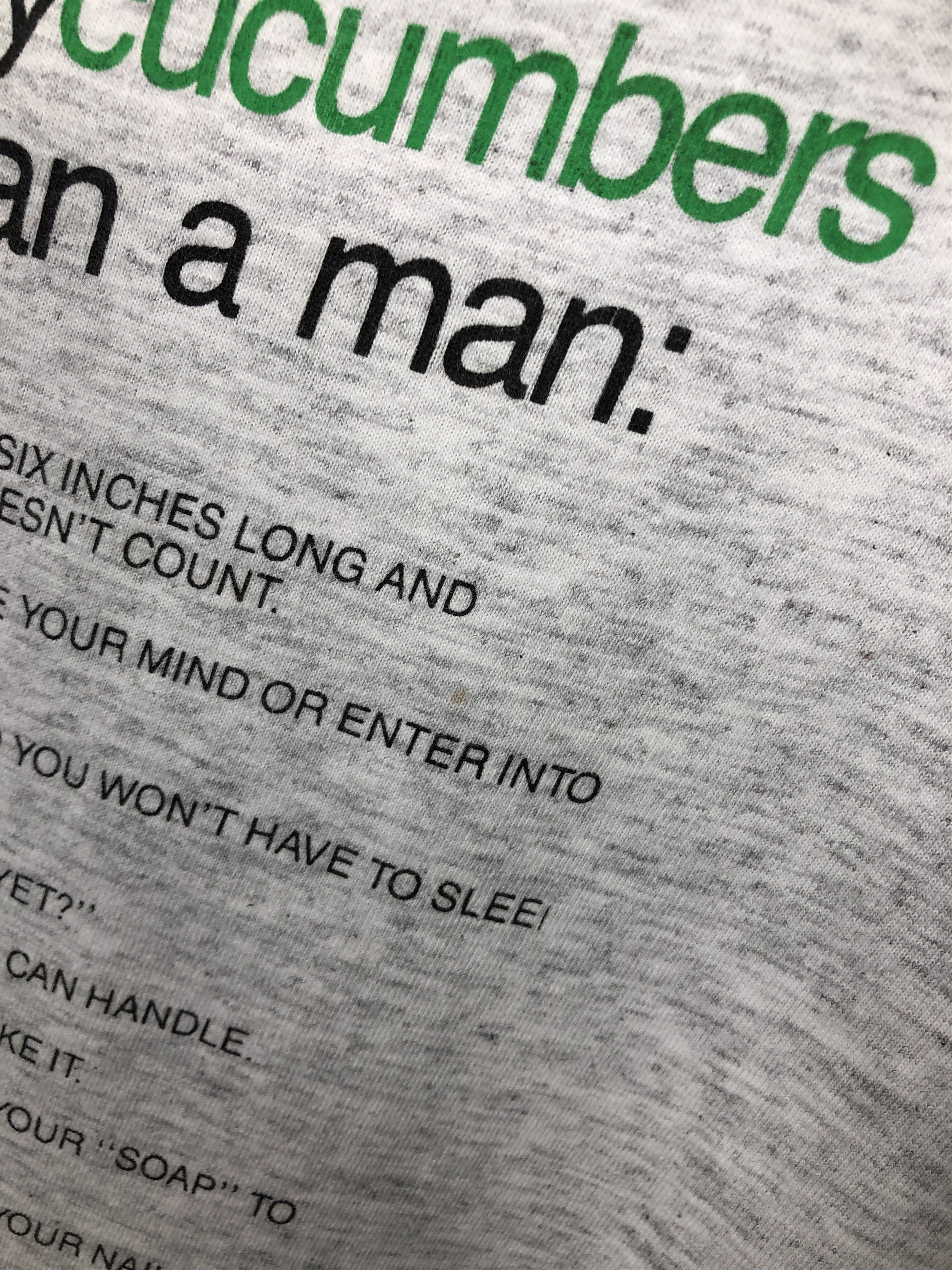 Vintage Vintage Cucumbers Are Better Than A Man Humor Funny T-Shirt Size US M / EU 48-50 / 2 - 12 Thumbnail