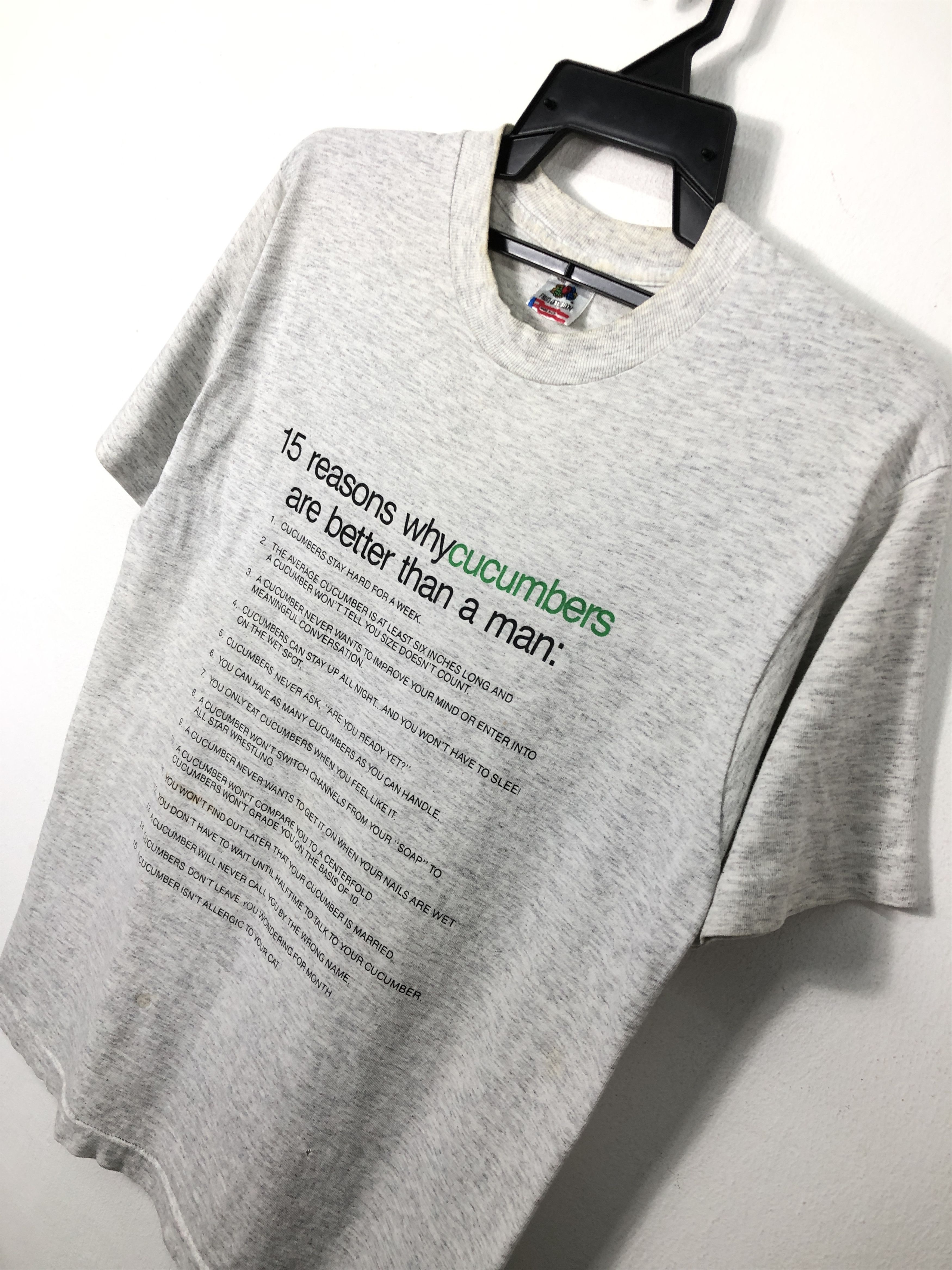 Vintage Vintage Cucumbers Are Better Than A Man Humor Funny T-Shirt Size US M / EU 48-50 / 2 - 4 Thumbnail