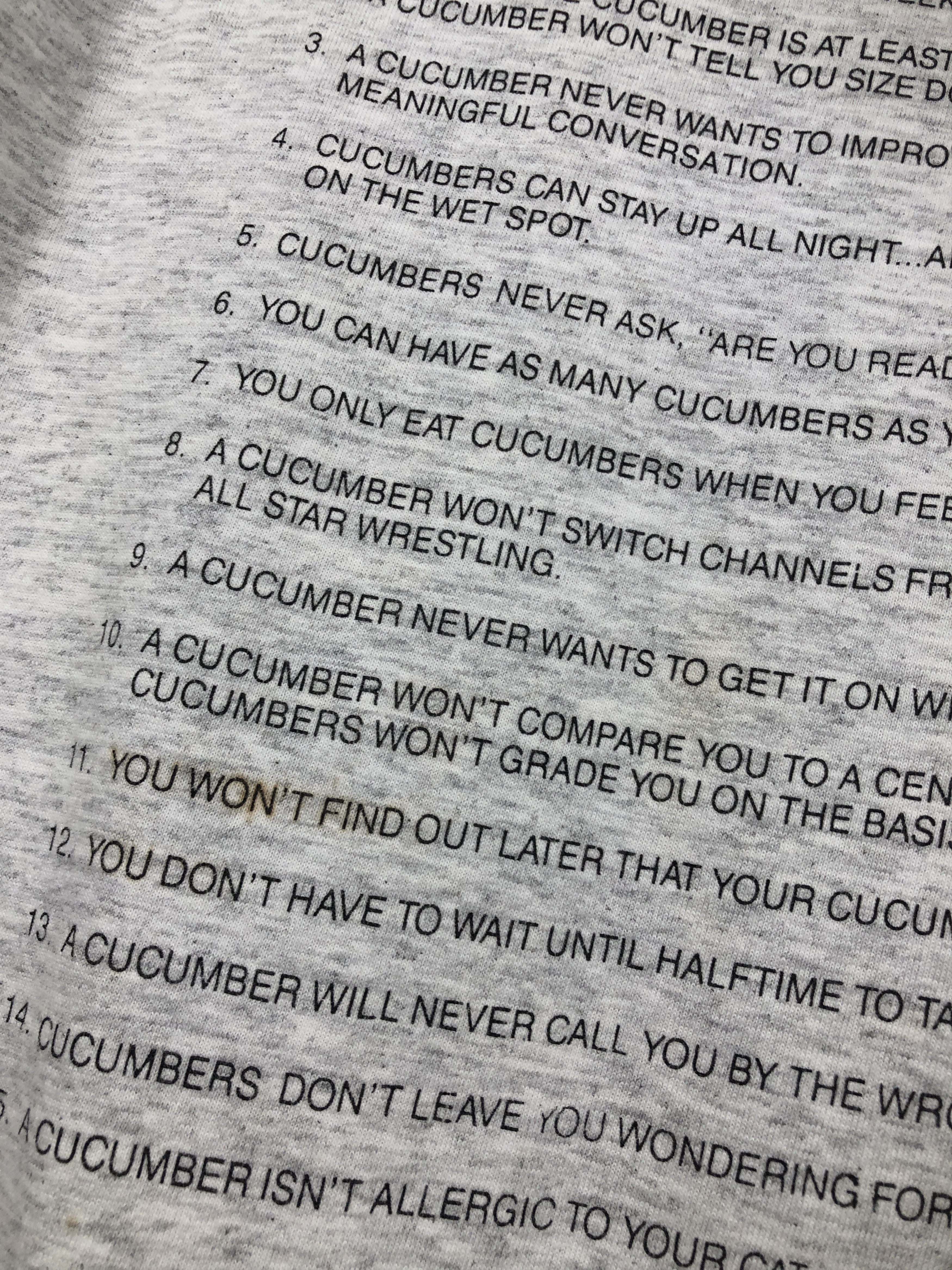 Vintage Vintage Cucumbers Are Better Than A Man Humor Funny T-Shirt Size US M / EU 48-50 / 2 - 8 Thumbnail
