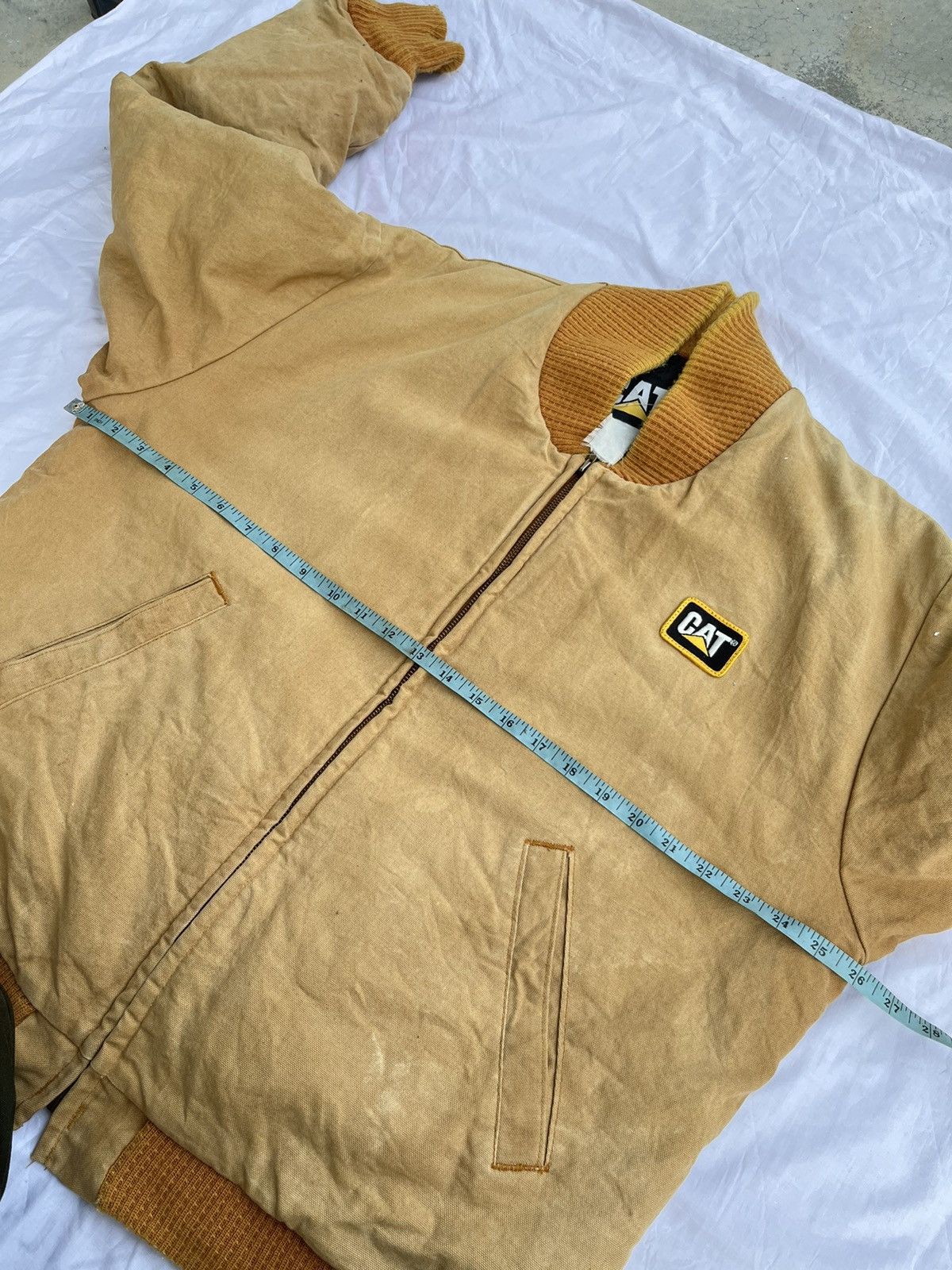 Carhartt (A69). VINTAGE CATERPILLAR DUCK CANVAS BOMBER JACKET Size US L / EU 52-54 / 3 - 10 Thumbnail