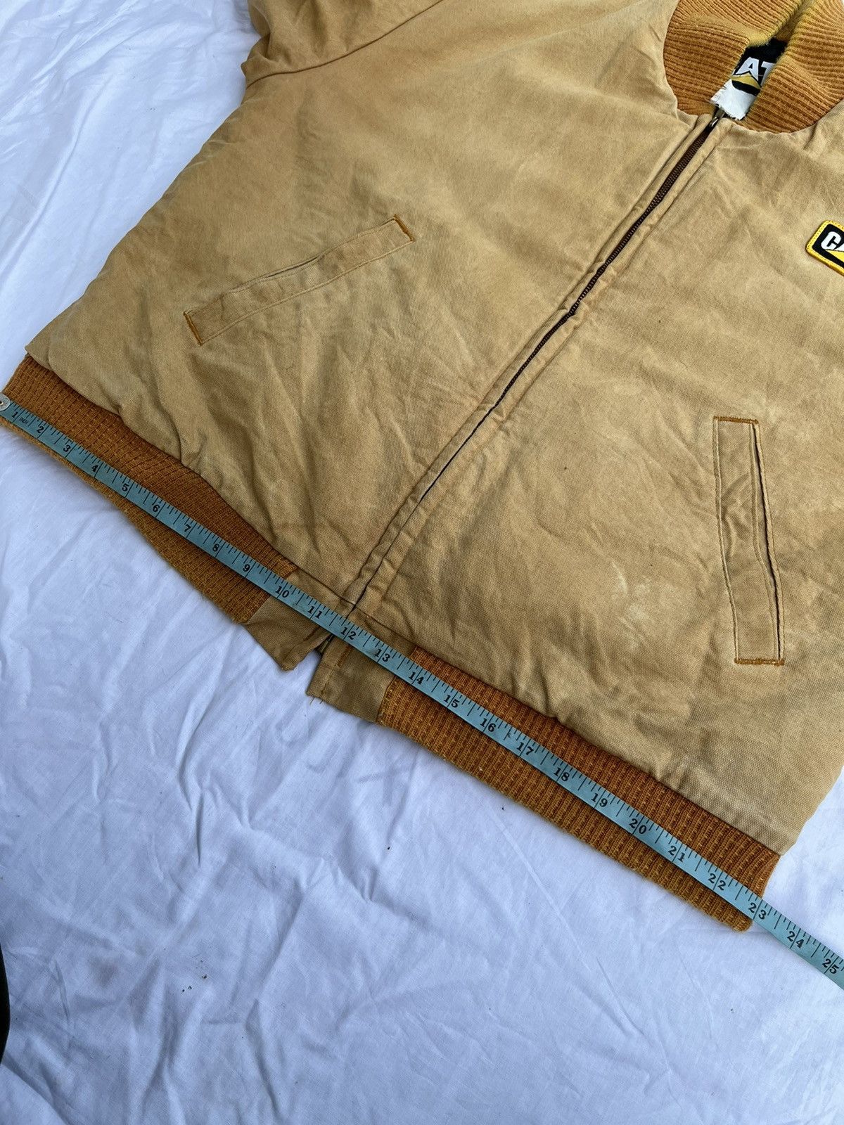Carhartt (A69). VINTAGE CATERPILLAR DUCK CANVAS BOMBER JACKET Size US L / EU 52-54 / 3 - 11 Thumbnail