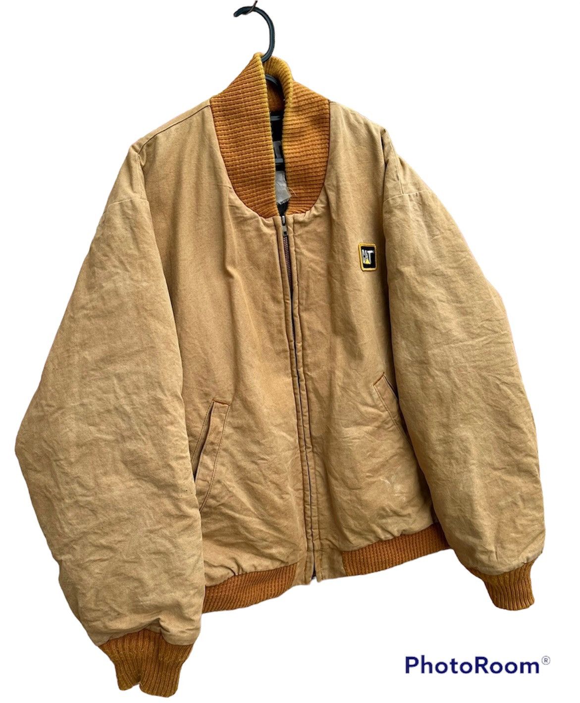 Carhartt (A69). VINTAGE CATERPILLAR DUCK CANVAS BOMBER JACKET Size US L / EU 52-54 / 3 - 2 Thumbnail