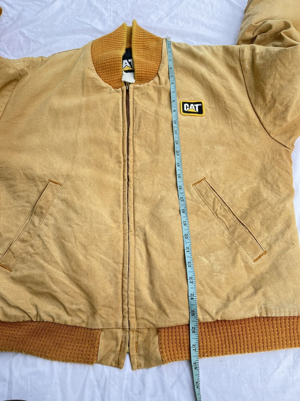 Carhartt (A69). VINTAGE CATERPILLAR DUCK CANVAS BOMBER JACKET Size US L / EU 52-54 / 3 - 12 Thumbnail