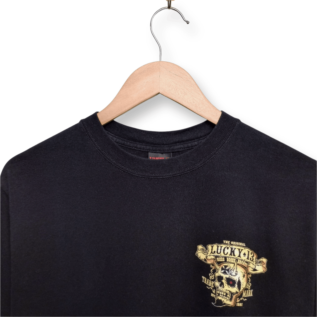 Vintage Lucky 13 Apparel Bikes Booze Broads Logo T-Shirt Vintage 90s Size US M / EU 48-50 / 2 - 5 Thumbnail