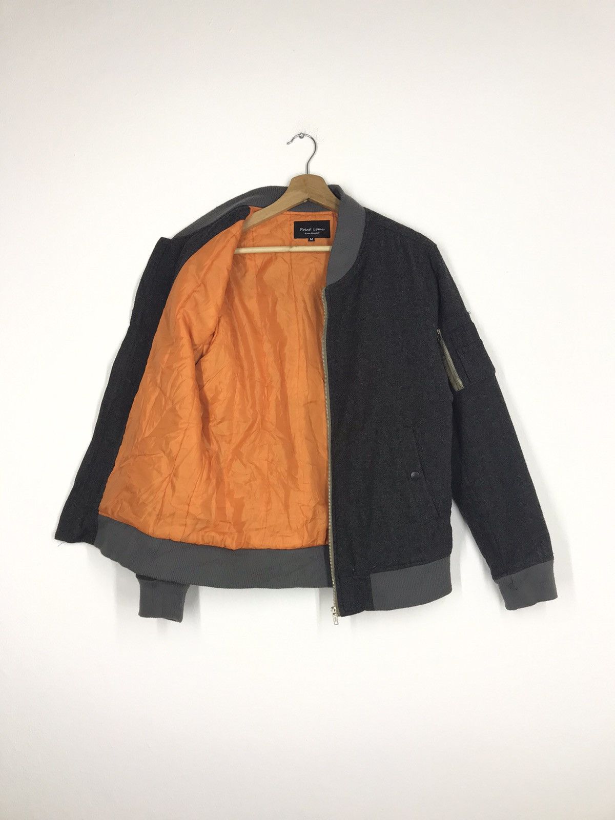 Japanese Brand Vintage Paint Loma Wool Bomber Jacket Size US M / EU 48-50 / 2 - 1 Thumbnail