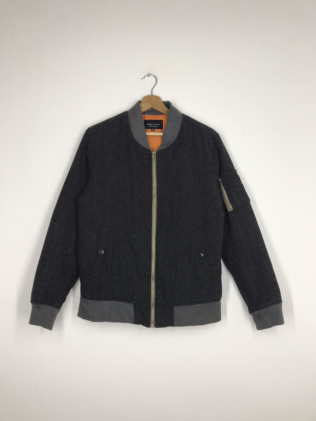 Japanese Brand Vintage Paint Loma Wool Bomber Jacket Size US M / EU 48-50 / 2 - 2 Thumbnail