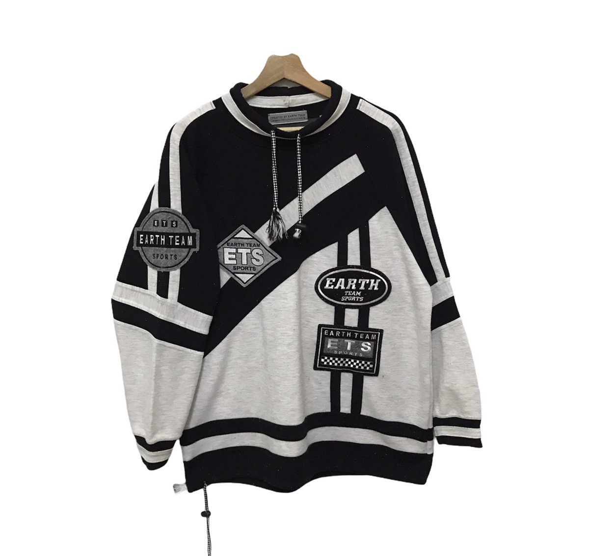 Japanese Brand × Sports Specialties Vintage ETS Earth Team Sport Racing Sweatshirt Two Tones Size US M / EU 48-50 / 2 - 1 Thumbnail