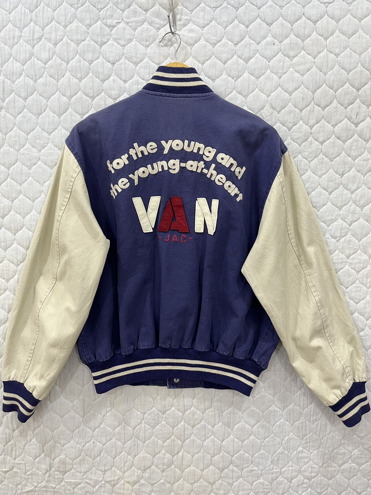 image of Archival Clothing x Hypebeast (Mm). Vintage Van Jac Hypebeast Varsity Jacket, Men's (Size Medium)