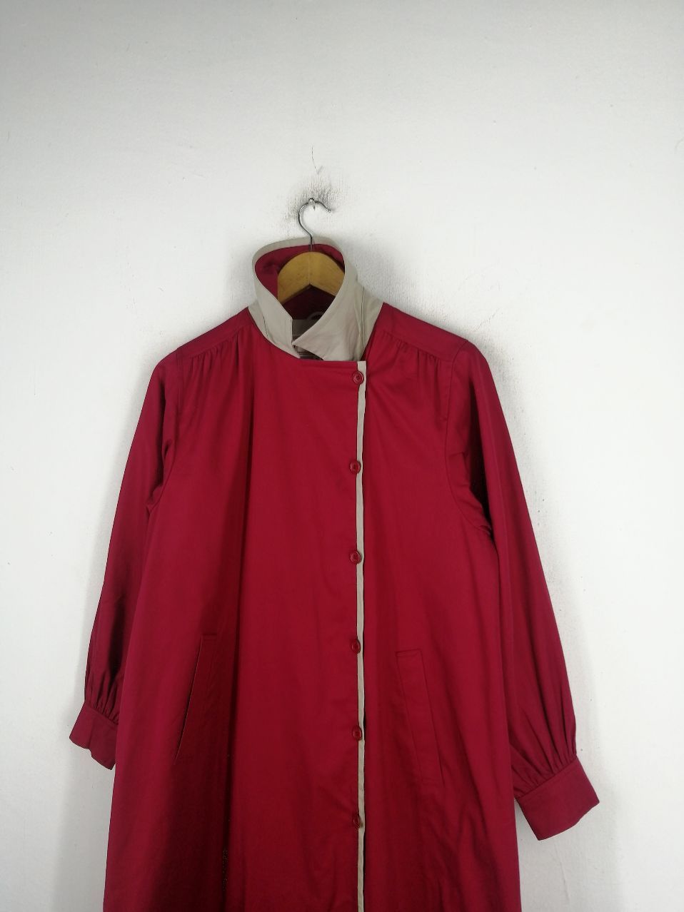 Vintage × Yves Saint Laurent Yves Saint Laurent Red Long Jacket Size US M / EU 48-50 / 2 - 4 Thumbnail