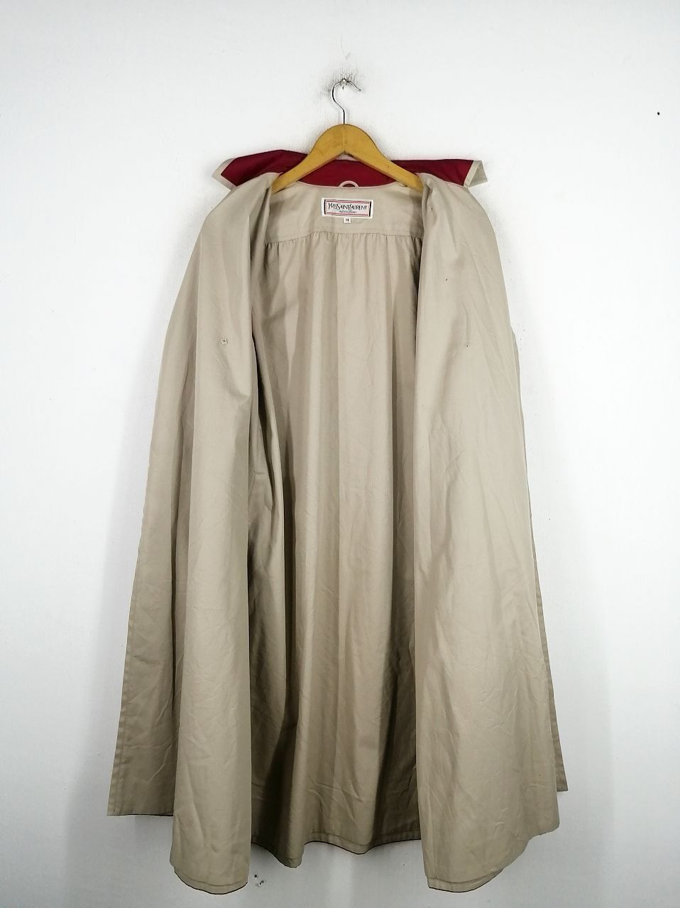 Vintage × Yves Saint Laurent Yves Saint Laurent Red Long Jacket Size US M / EU 48-50 / 2 - 6 Thumbnail