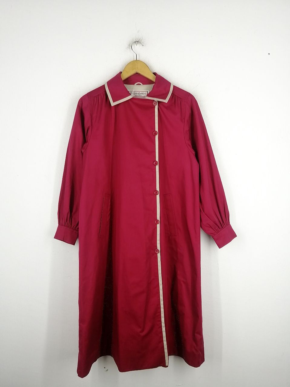 Vintage × Yves Saint Laurent Yves Saint Laurent Red Long Jacket Size US M / EU 48-50 / 2 - 2 Thumbnail