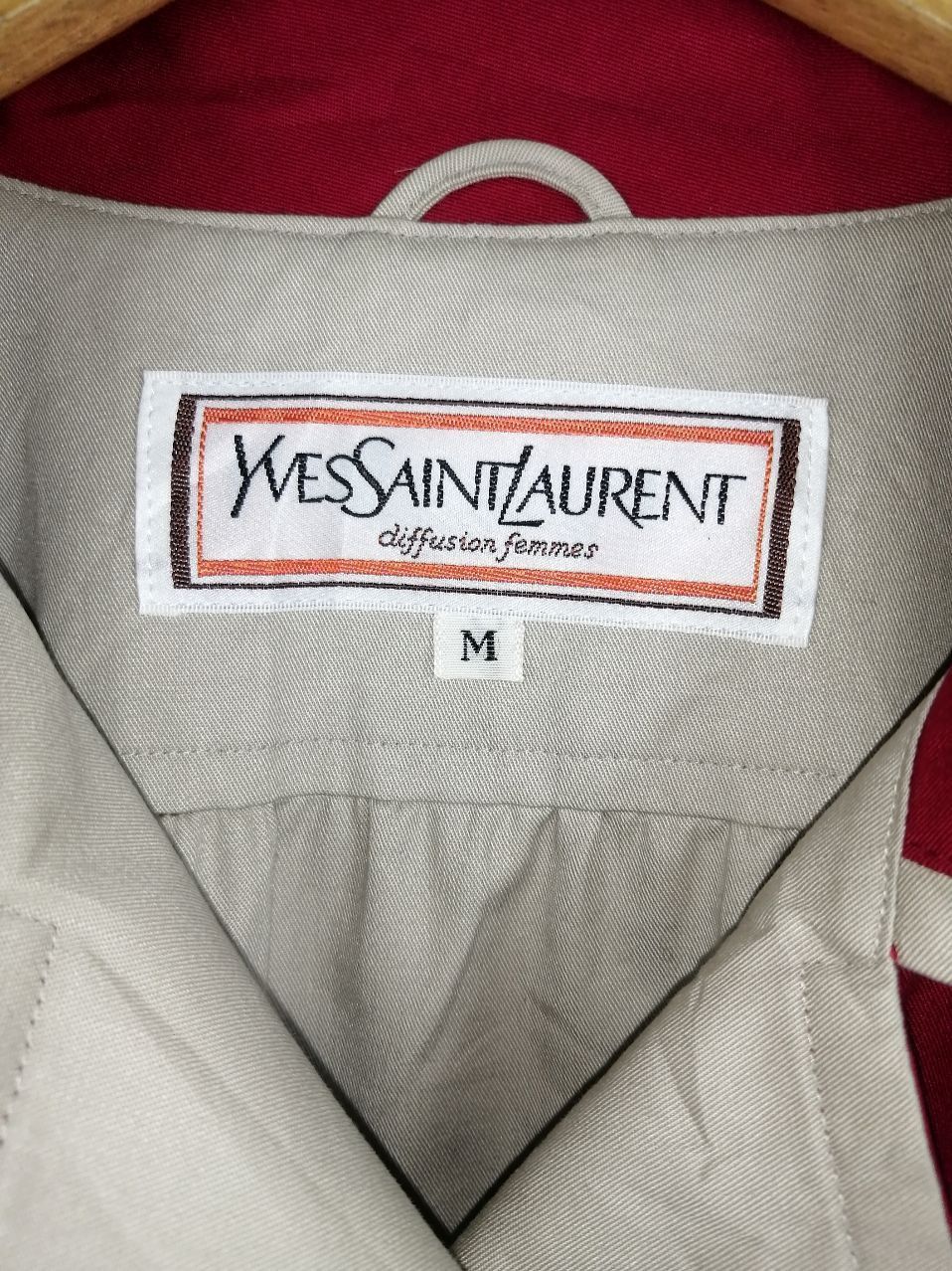 Vintage × Yves Saint Laurent Yves Saint Laurent Red Long Jacket Size US M / EU 48-50 / 2 - 7 Thumbnail