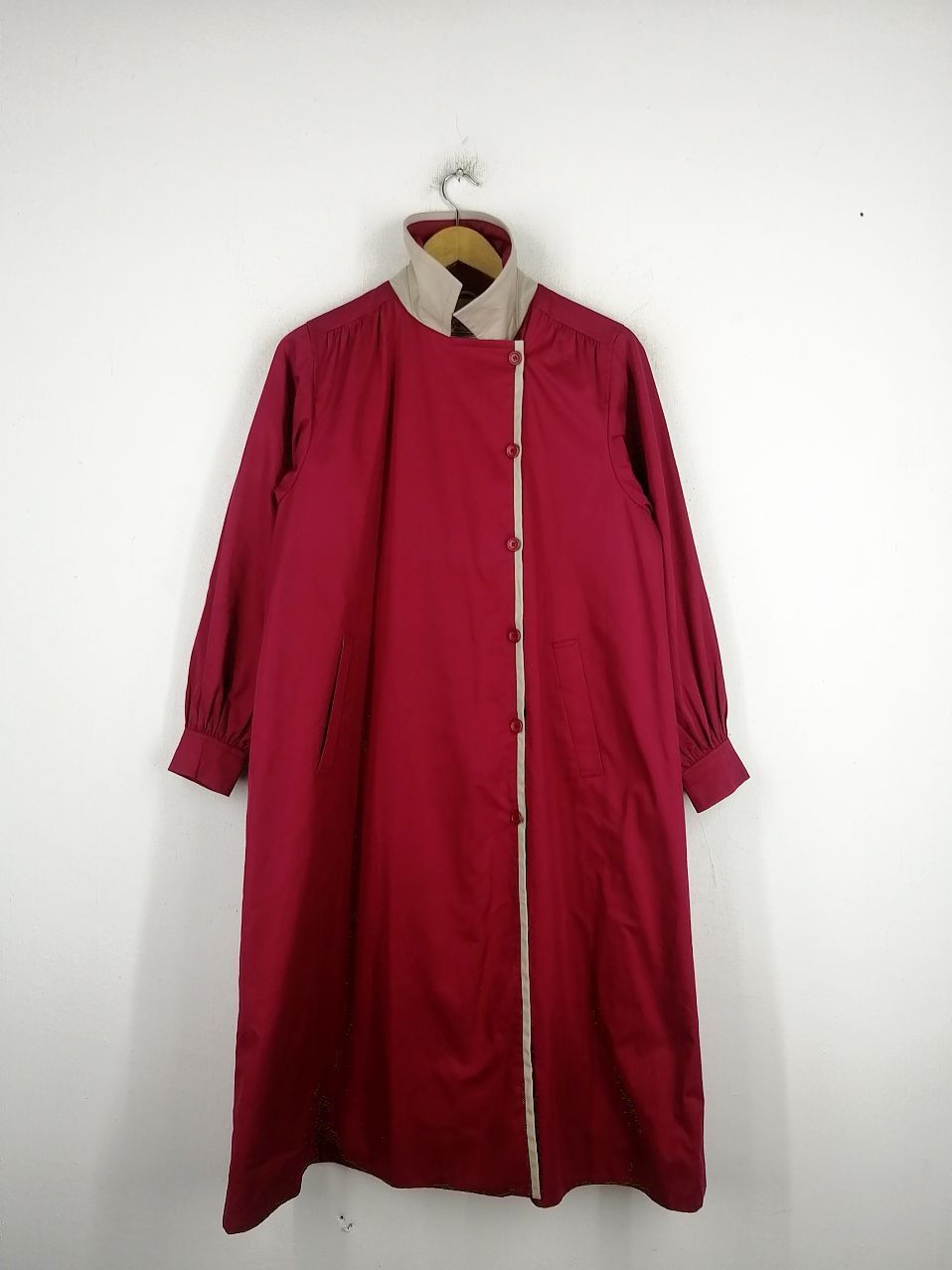 Vintage × Yves Saint Laurent Yves Saint Laurent Red Long Jacket Size US M / EU 48-50 / 2 - 1 Thumbnail