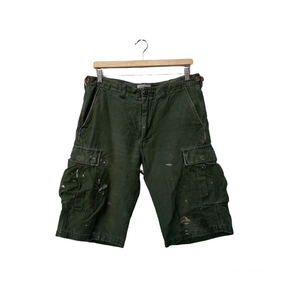 VINTAGE CARGO PARACHUTE BIKER SHORT PANTS AVIREX USA