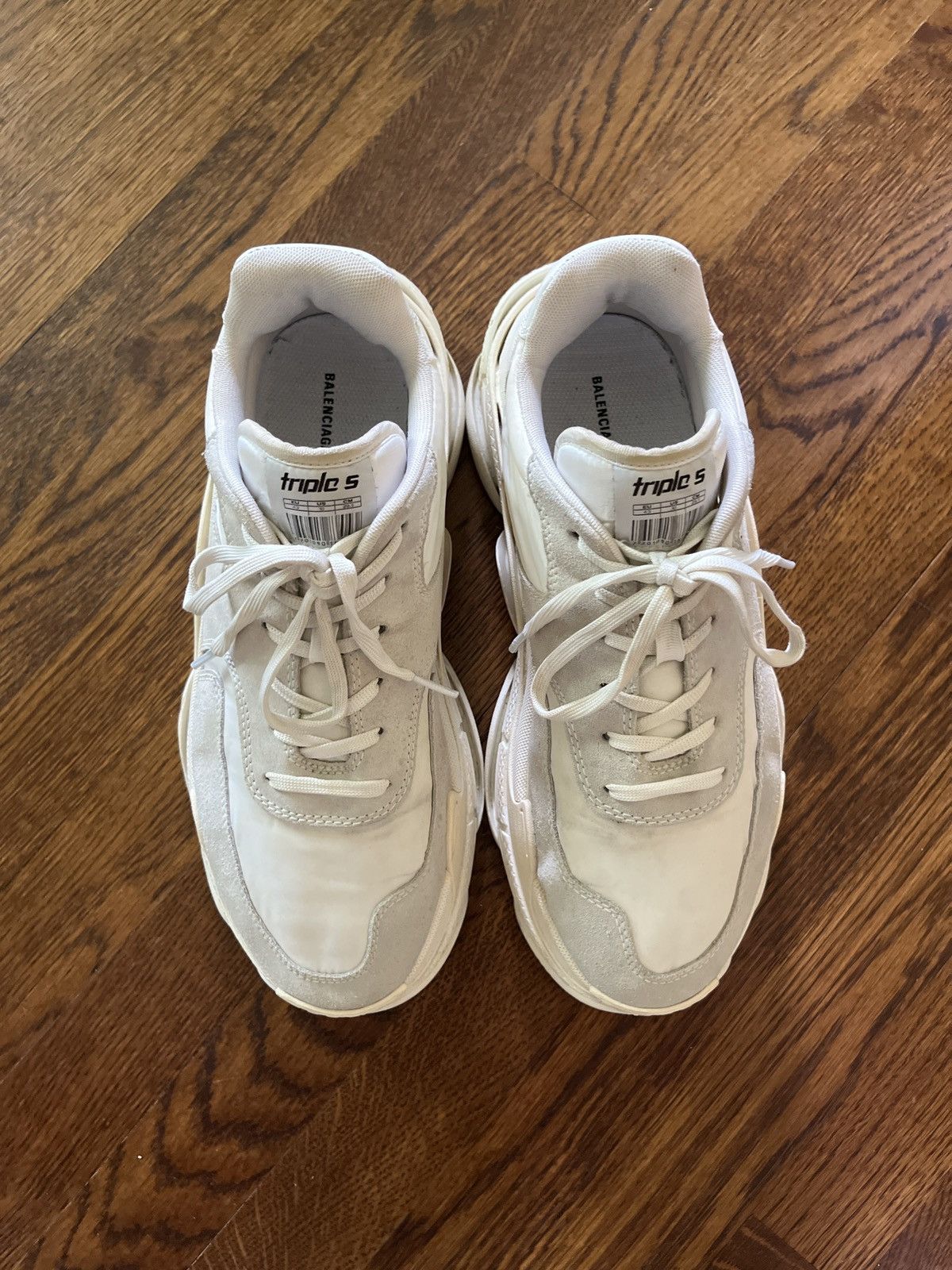 Balenciaga Balenciaga Triple S White Ecru Size US 10 / EU 43 - 2 Thumbnail