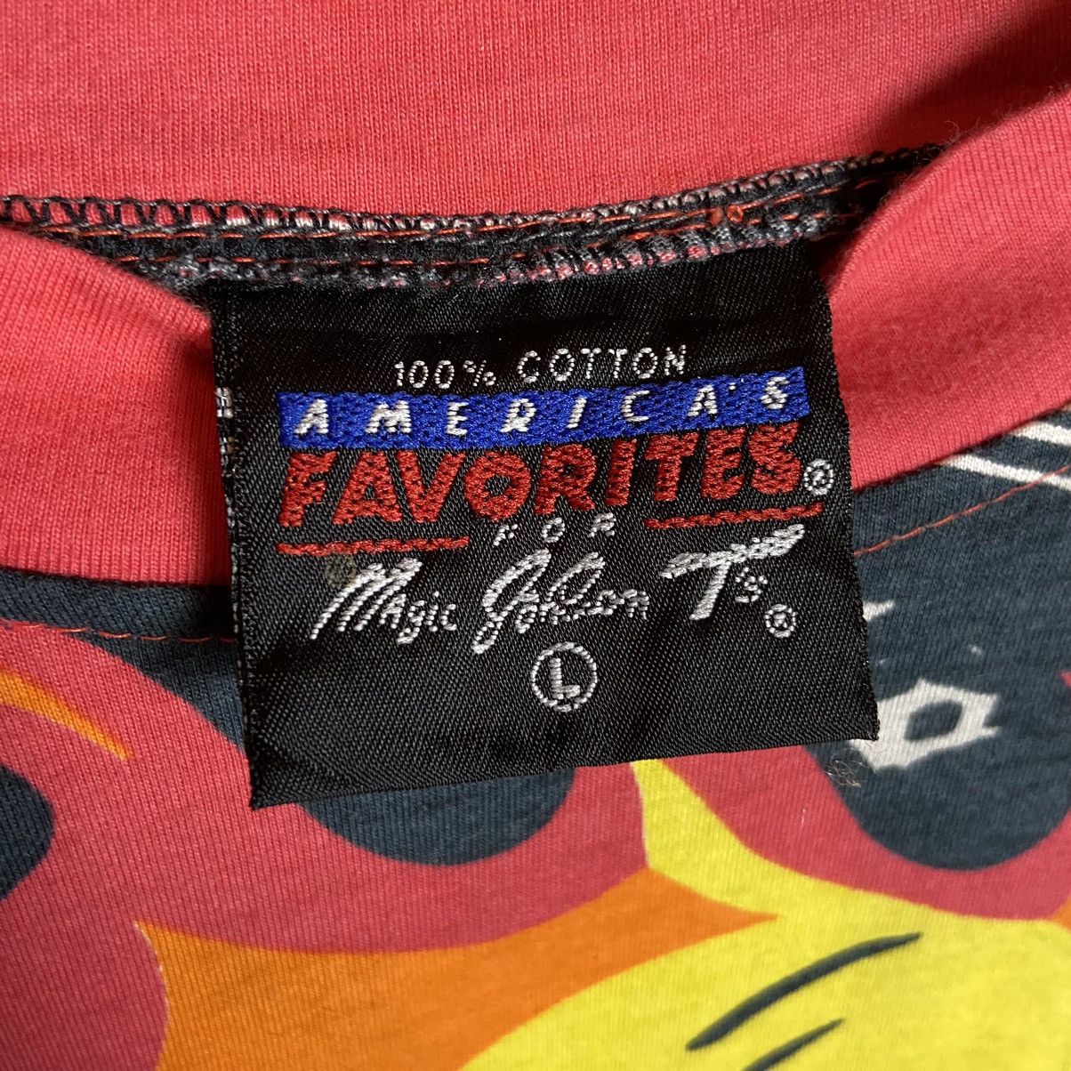 NBA Vintage 90s Magic Johnson Chicago Bulls All Over Print Tee Size US L / EU 52-54 / 3 - 3 Thumbnail