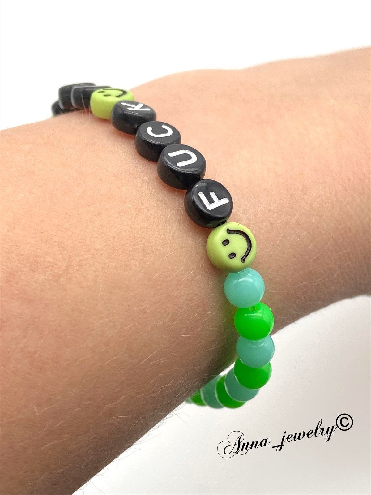 Jewelry Fuck you acrylic stretch bracelet Size ONE SIZE - 3 Thumbnail