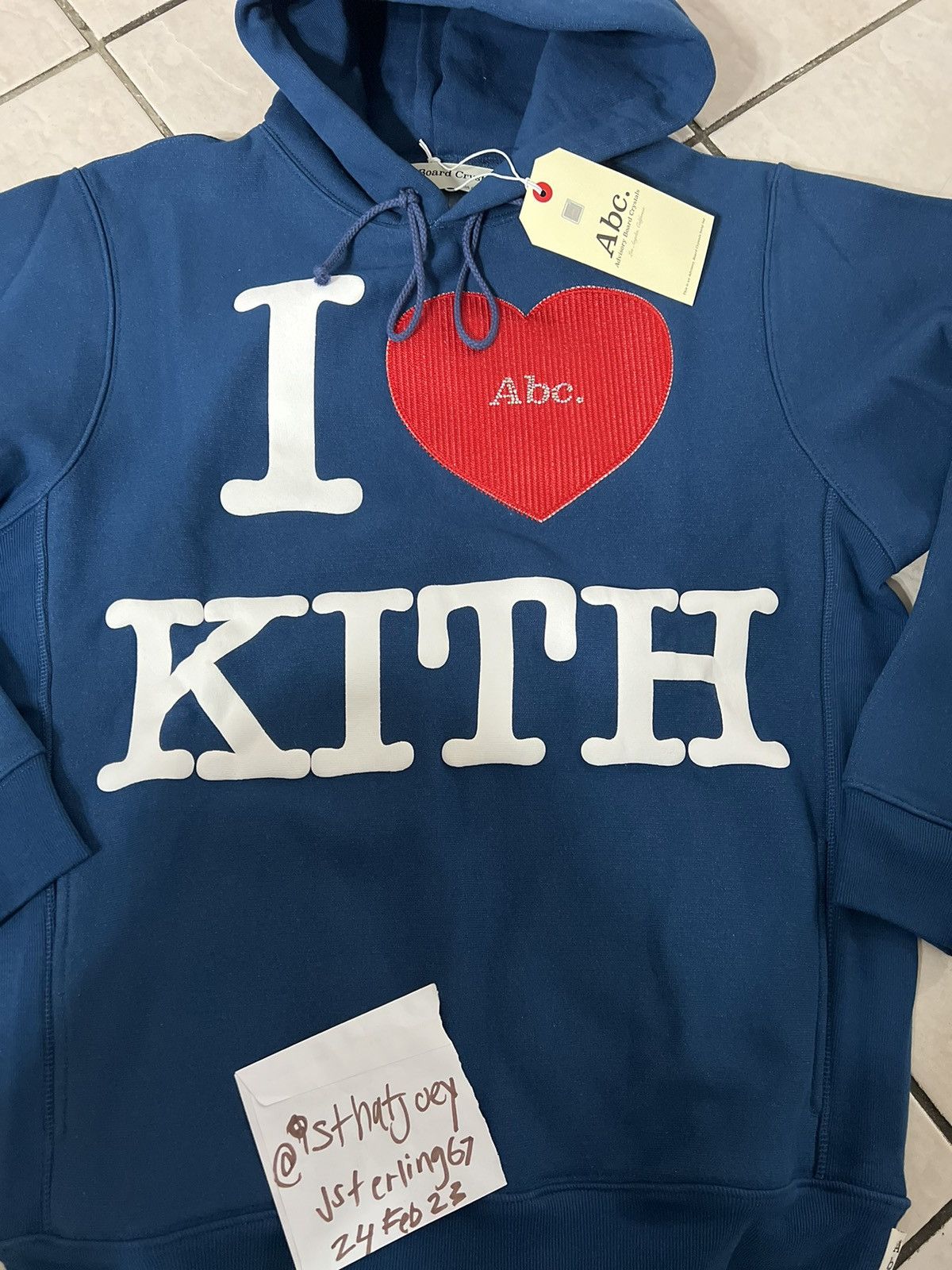 Kith for Advisory Board Crystals I Love Kith Hoodie - Blue