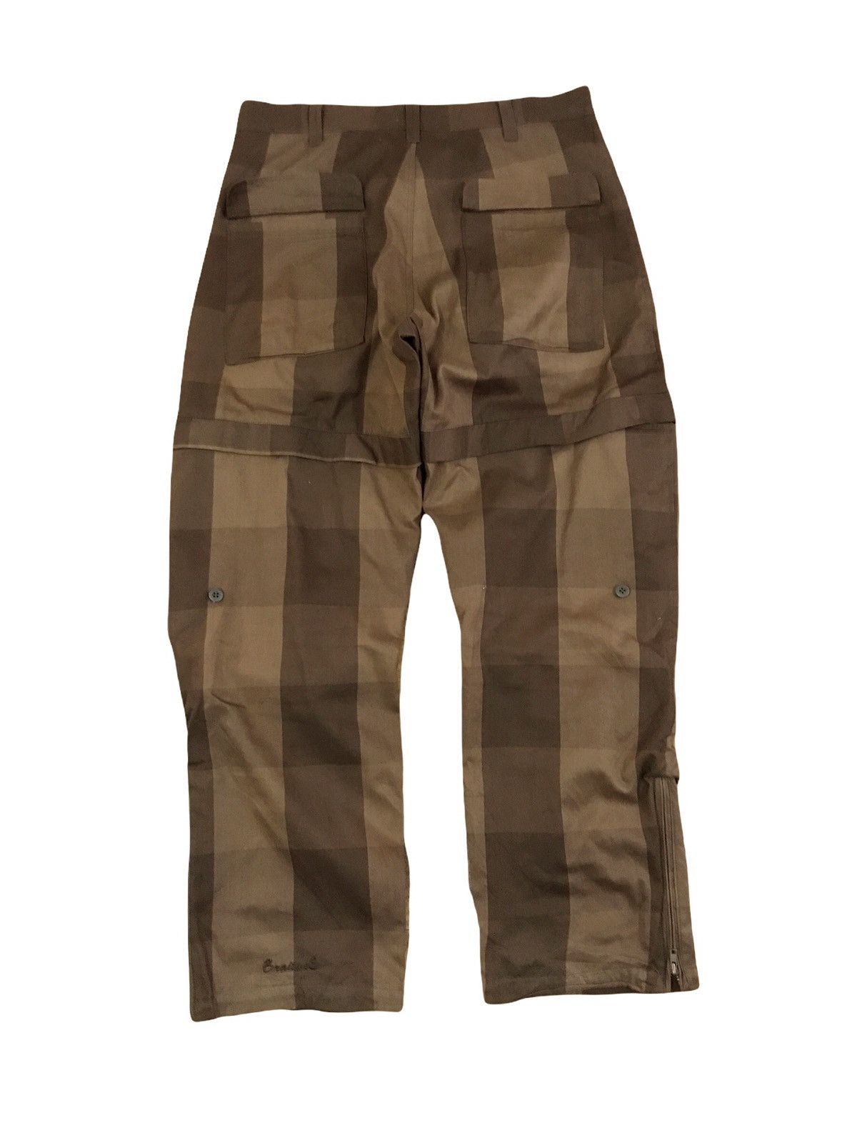 20471120 × Beauty Beast × Japanese Brand AW07 Japan Braitone Brown Checkered Parachute Hidden Pocket Size US 32 / EU 48 - 2 Thumbnail