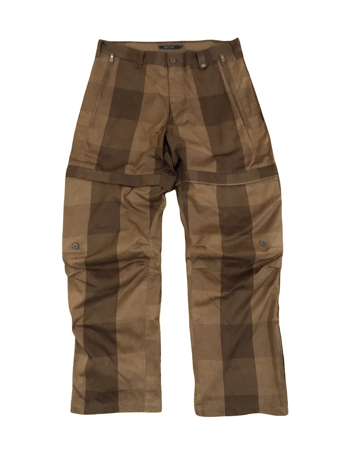 20471120 × Beauty Beast × Japanese Brand AW07 Japan Braitone Brown Checkered Parachute Hidden Pocket Size US 32 / EU 48 - 1 Thumbnail