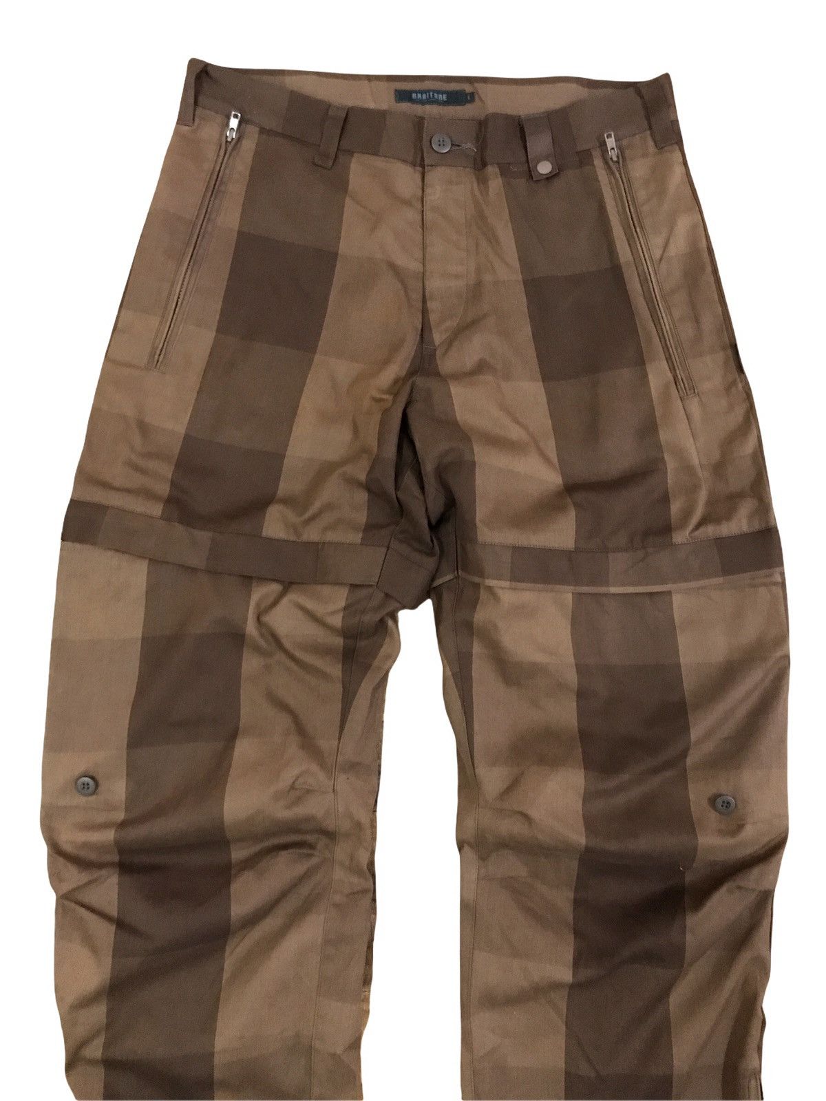 20471120 × Beauty Beast × Japanese Brand AW07 Japan Braitone Brown Checkered Parachute Hidden Pocket Size US 32 / EU 48 - 3 Thumbnail