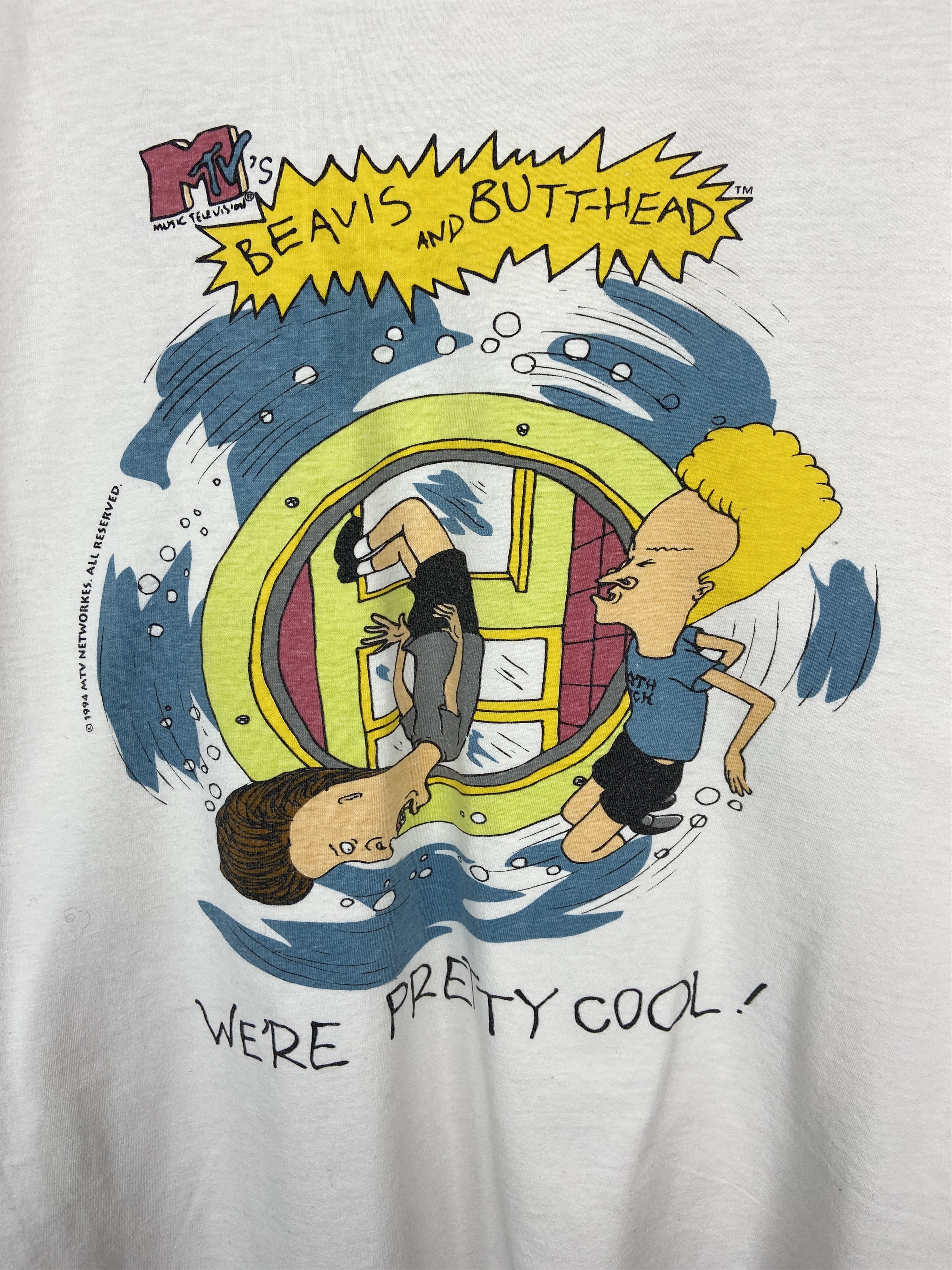 Vintage 90s Vintage Beavis And Butthead Cartoon Graphic T Shirt Size US L / EU 52-54 / 3 - 5 Thumbnail