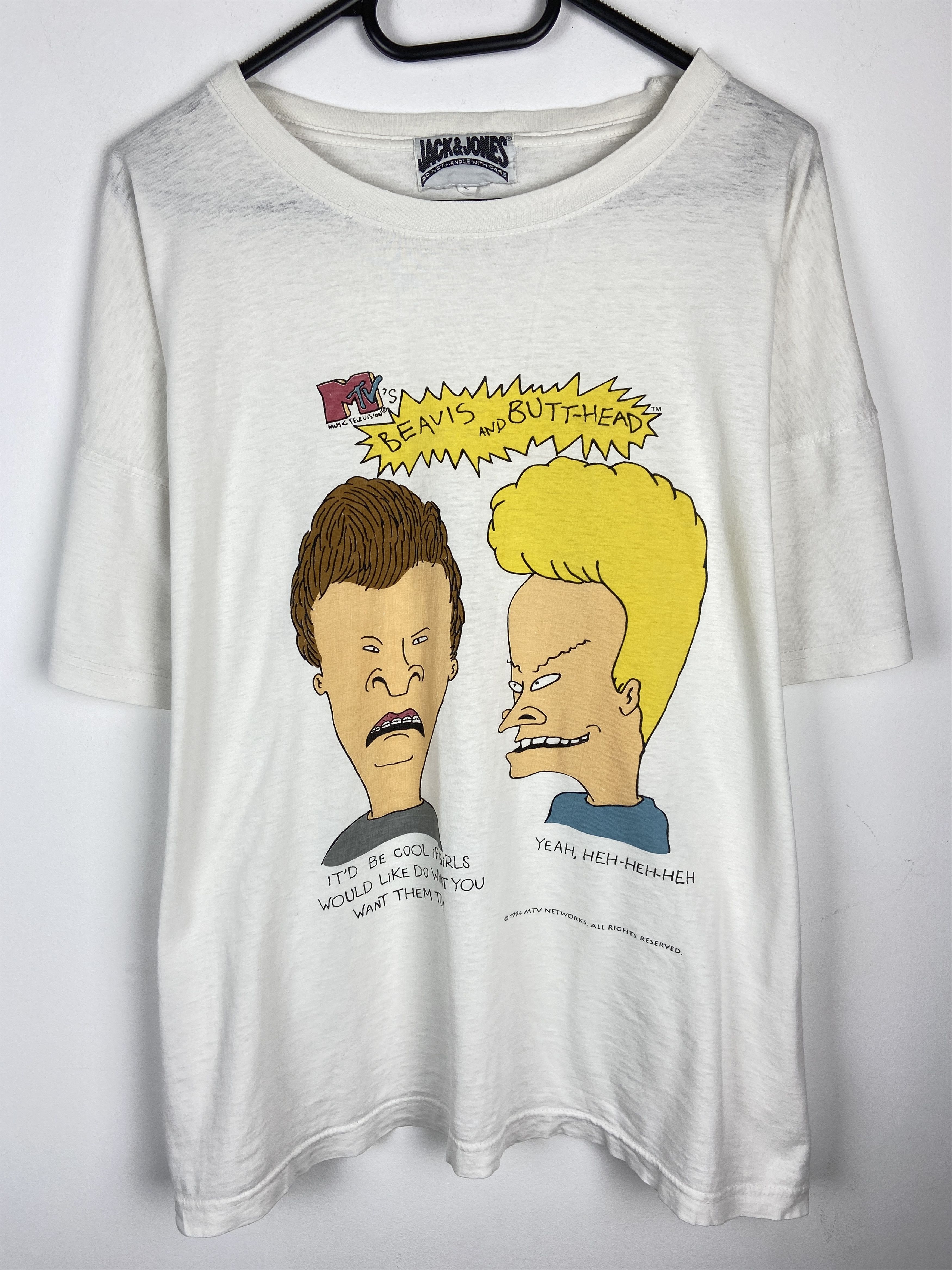 Vintage 90s Vintage Beavis And Butthead Cartoon Graphic T Shirt Size US L / EU 52-54 / 3 - 2 Thumbnail