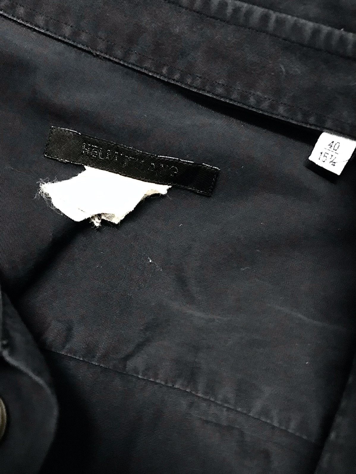 Helmut Lang Vintage Archive Helmut Lang Plain Dark Blue Shirt Size US L / EU 52-54 / 3 - 4 Thumbnail