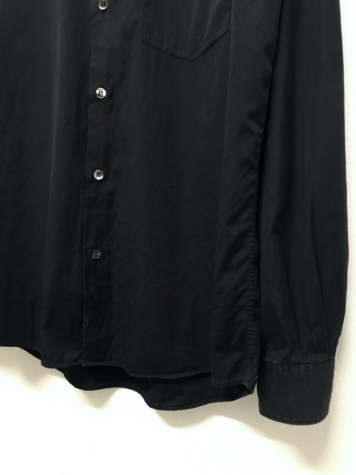 Helmut Lang Vintage Archive Helmut Lang Plain Dark Blue Shirt Size US L / EU 52-54 / 3 - 3 Thumbnail