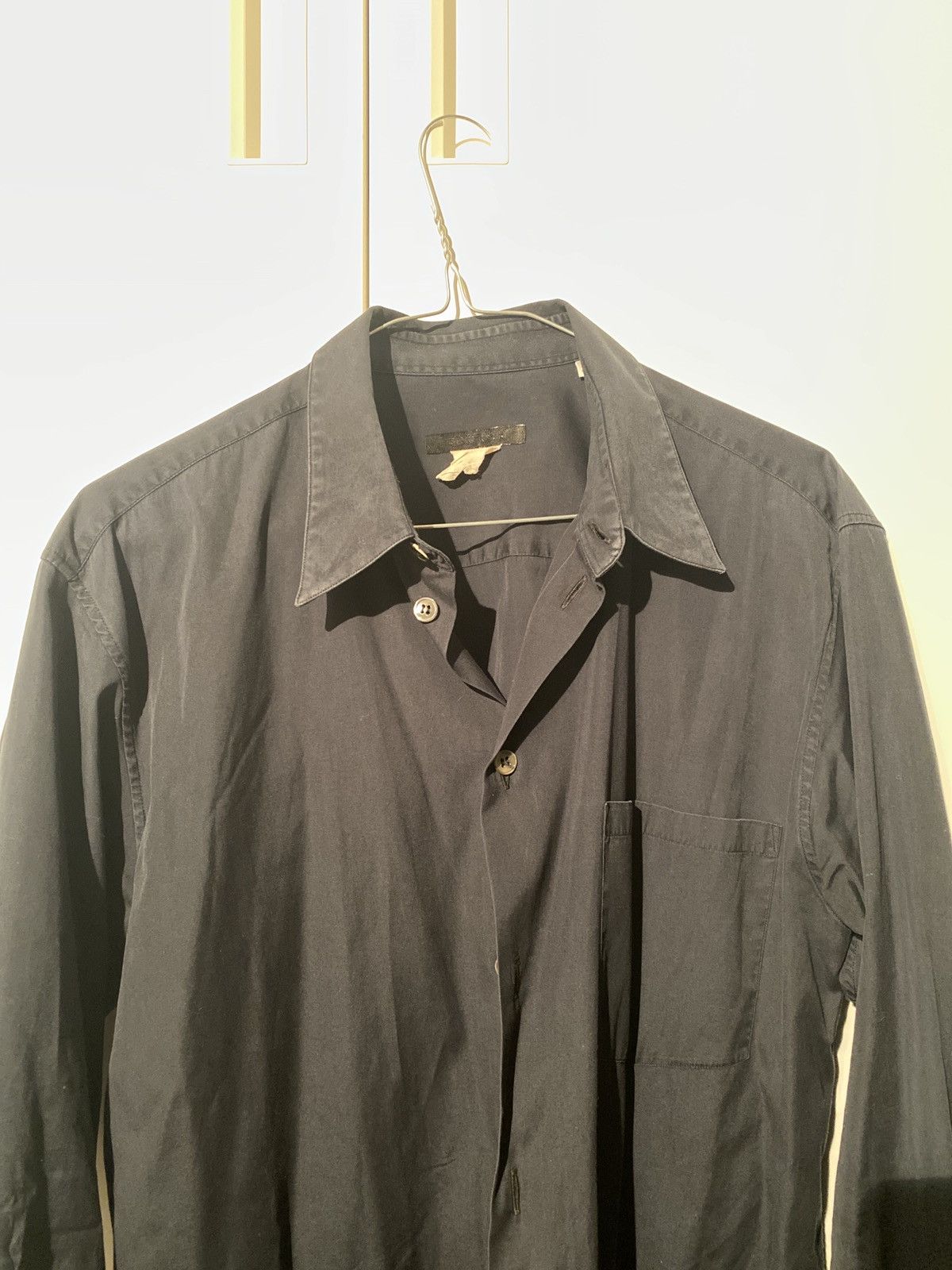 Helmut Lang Vintage Archive Helmut Lang Plain Dark Blue Shirt Size US L / EU 52-54 / 3 - 6 Thumbnail