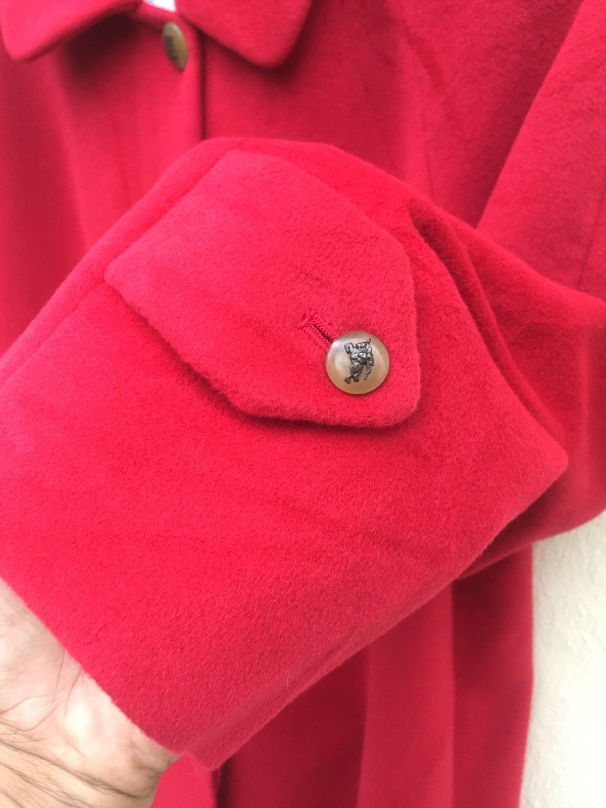 Burberry Prorsum × Vintage Red burberrys wool trench coat Size US S / EU 44-46 / 1 - 6 Thumbnail