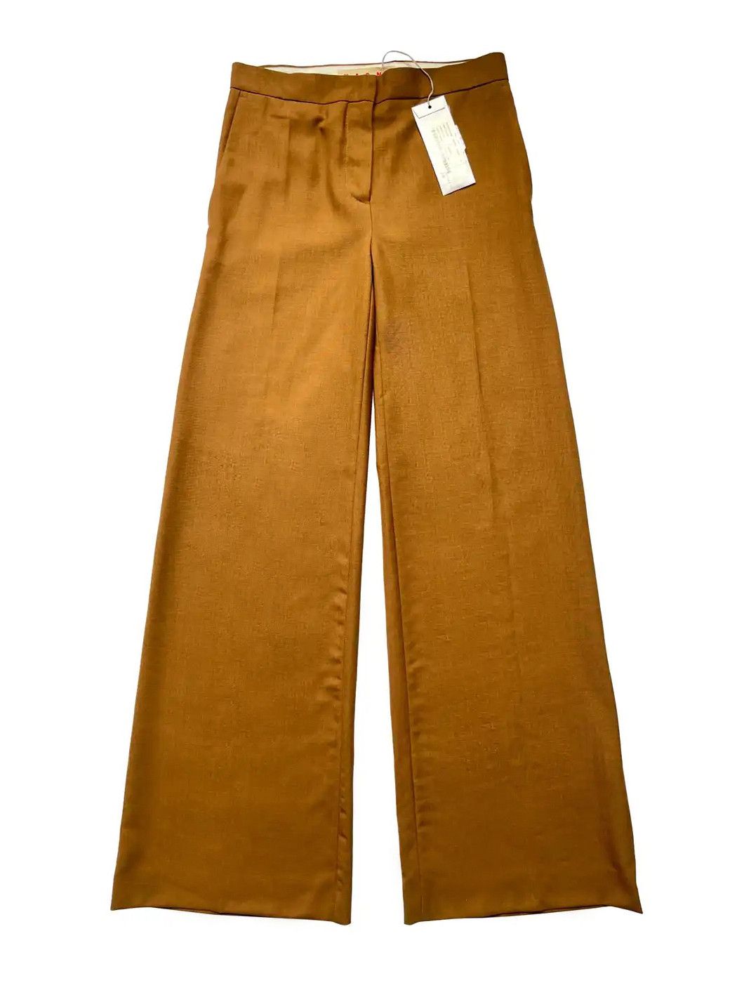 image of Marni Sienna Large Pants Trousers in Brown/Red Raw Sienna, Women's (Size 28)