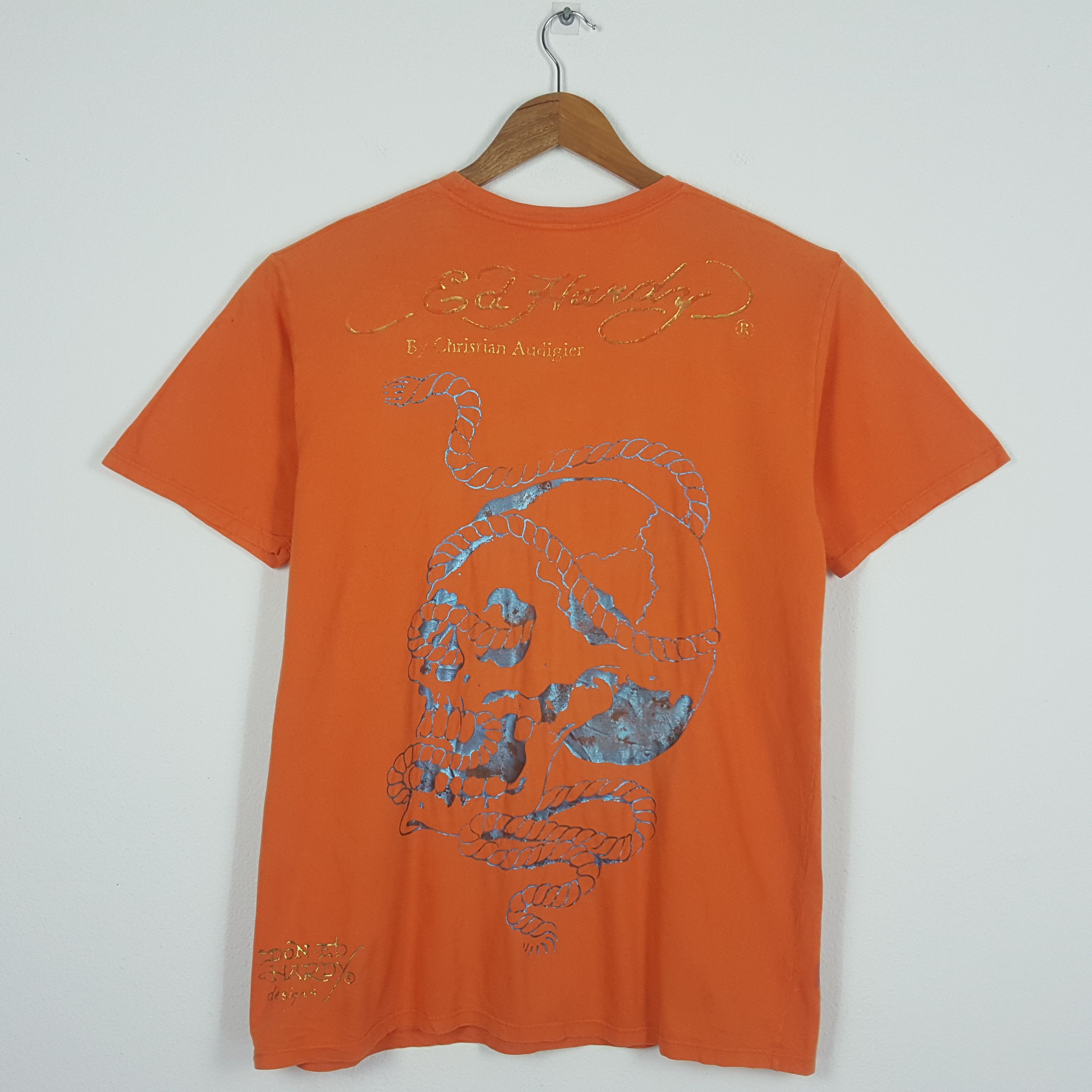 Christian Audigier × Ed Hardy × Vintage Vintage Ed Hardy by Christian Audigier Dragon Style t-shirt Size US XL / EU 56 / 4 - 3 Thumbnail
