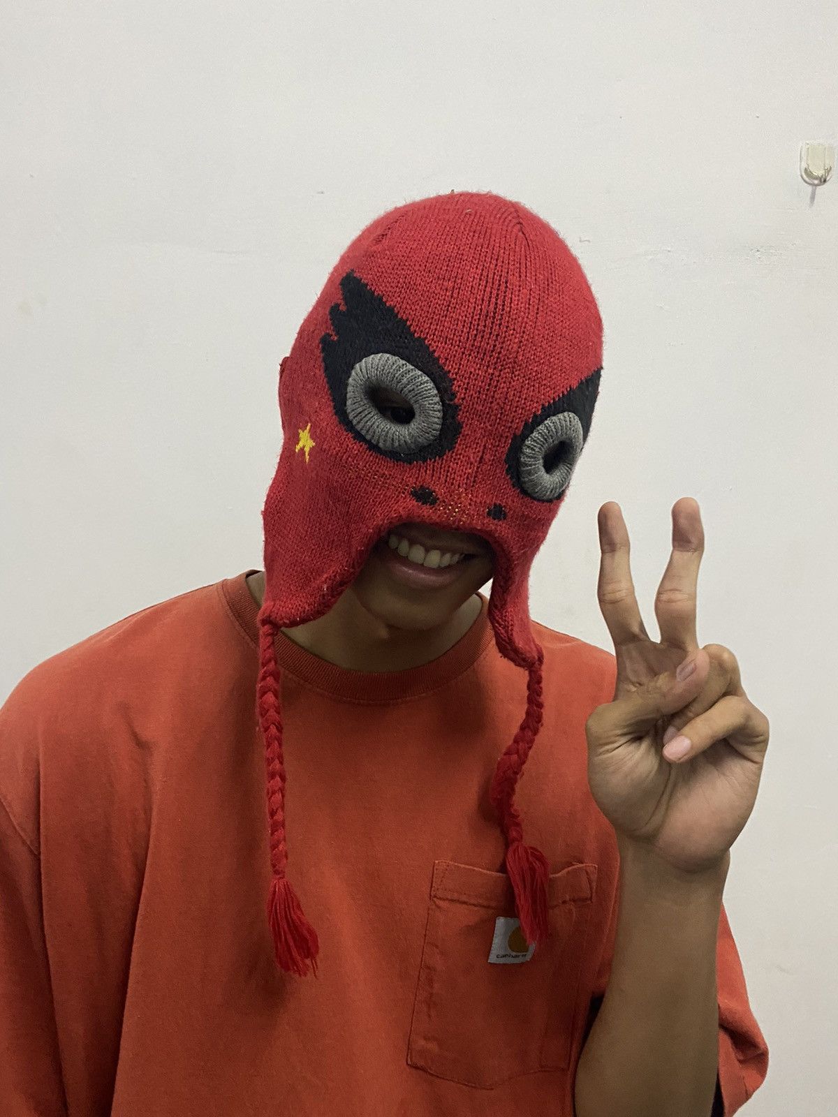 Japanese Brand Kosakahigashi Mysterio Funny Beanie Hat Size ONE SIZE - 3 Thumbnail