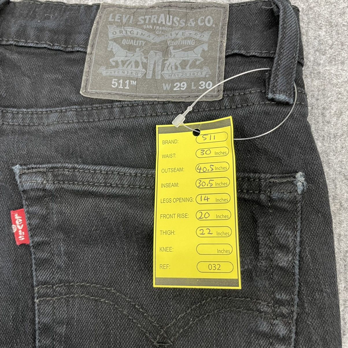 Levi's × Vintage Vintage Levi's 511 Distressed Super Black -wc032 Size US 30 / EU 46 - 10 Thumbnail